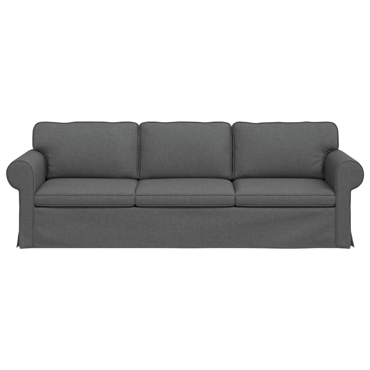 Sofa Dunkelgrau 245 x 82 x 80 cm Stoff