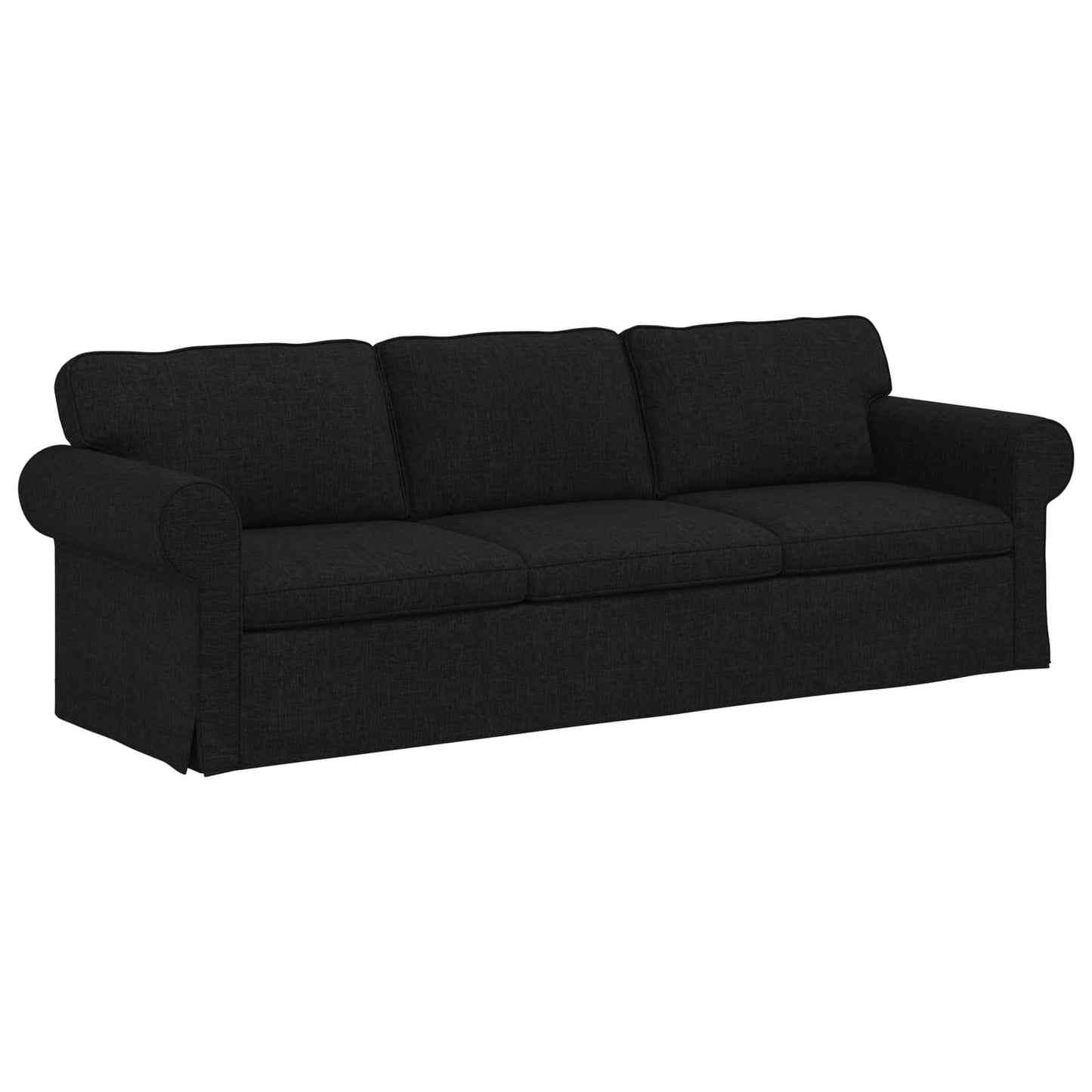 Sofa Schwarz 245 x 82 x 80 cm Stoff