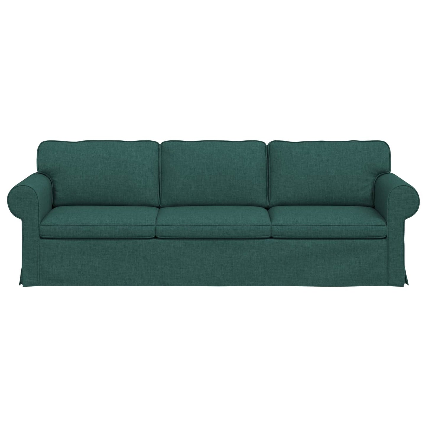 Sofa Dunkelgrün 245 x 82 x 80 cm Stoff