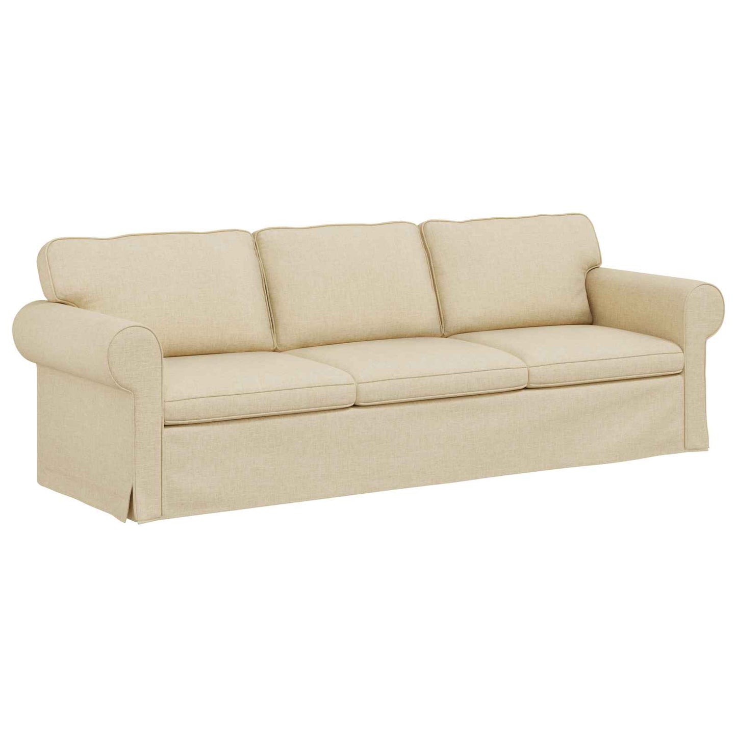 Sofa Creme 245 x 82 x 80 cm Stoff