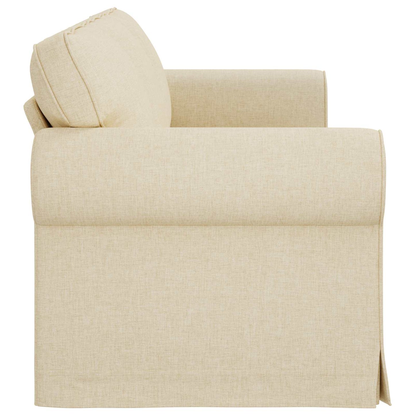 Sofa Creme 245 x 82 x 80 cm Stoff