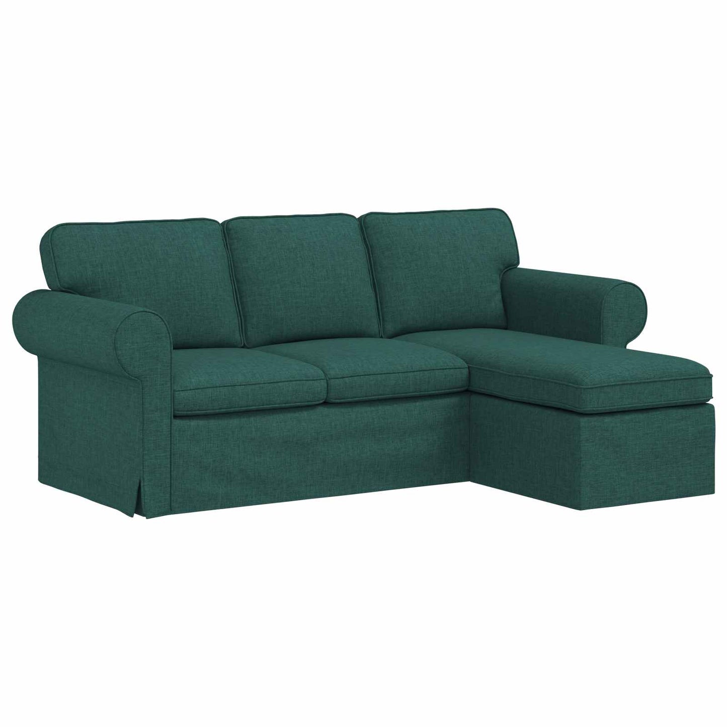 Sofa Dunkelgrün 195 x 138 x 80 cm Stoff