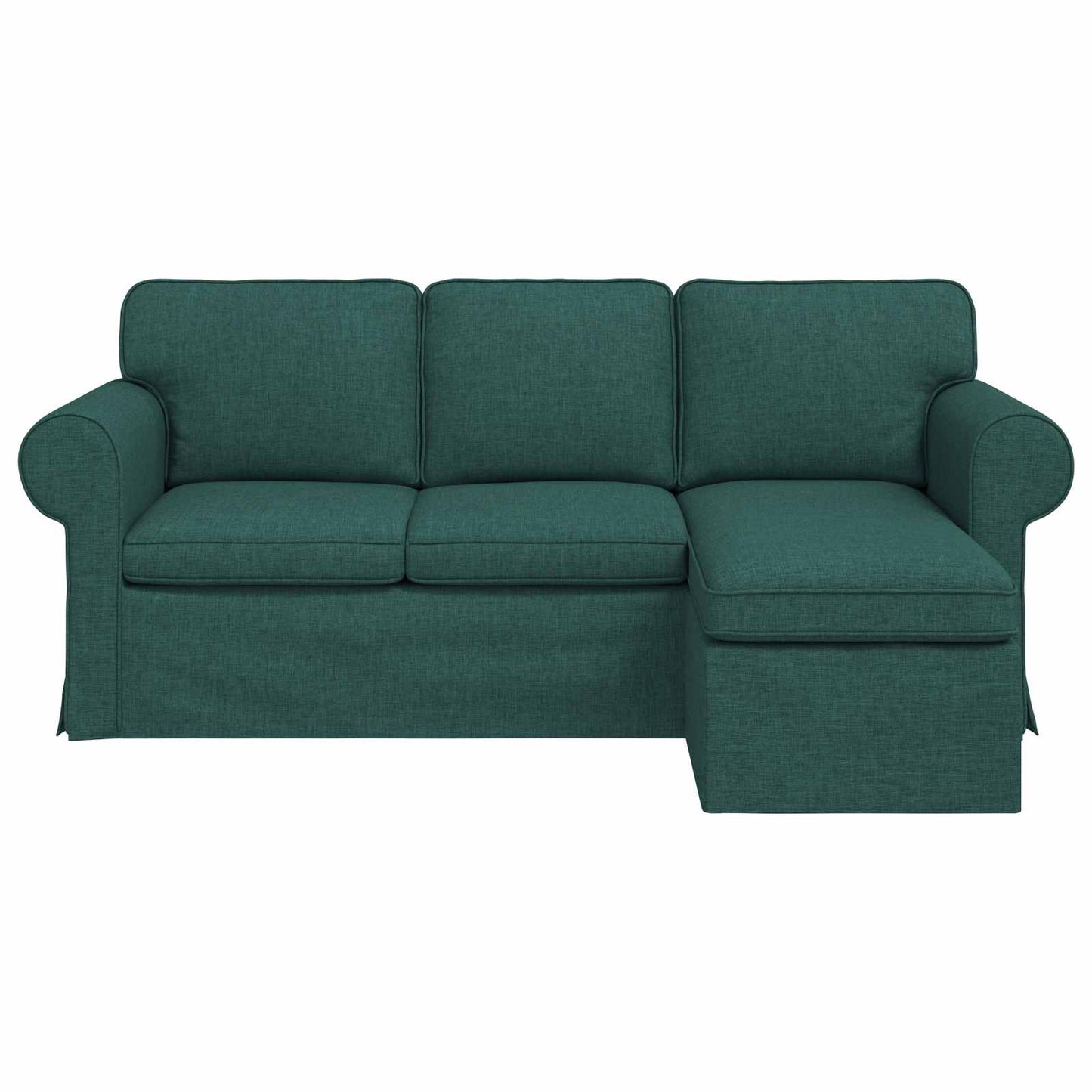 Sofa Dunkelgrün 195 x 138 x 80 cm Stoff