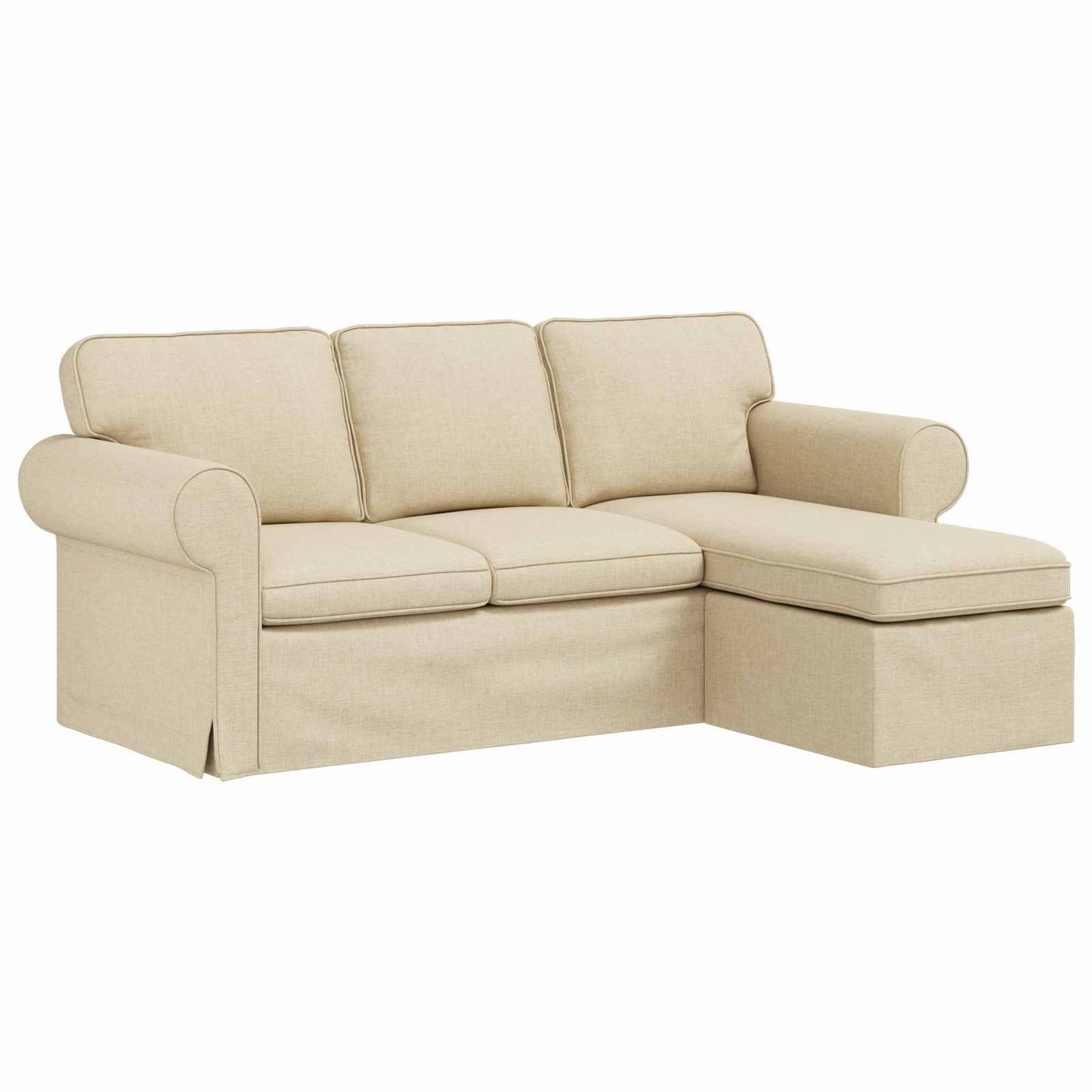 Sofa Creme 195 x 138 x 80 cm Stoff