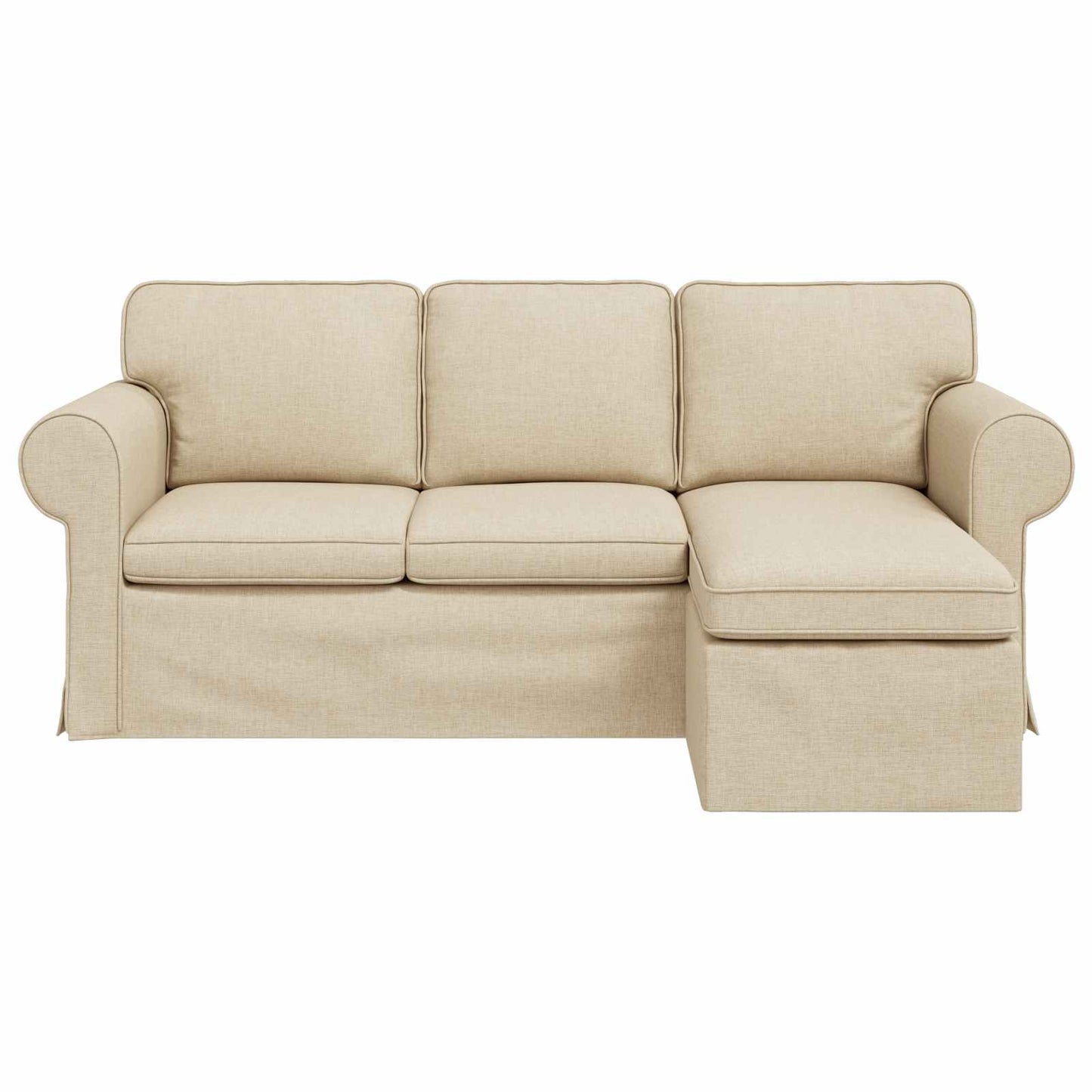 Sofa Creme 195 x 138 x 80 cm Stoff