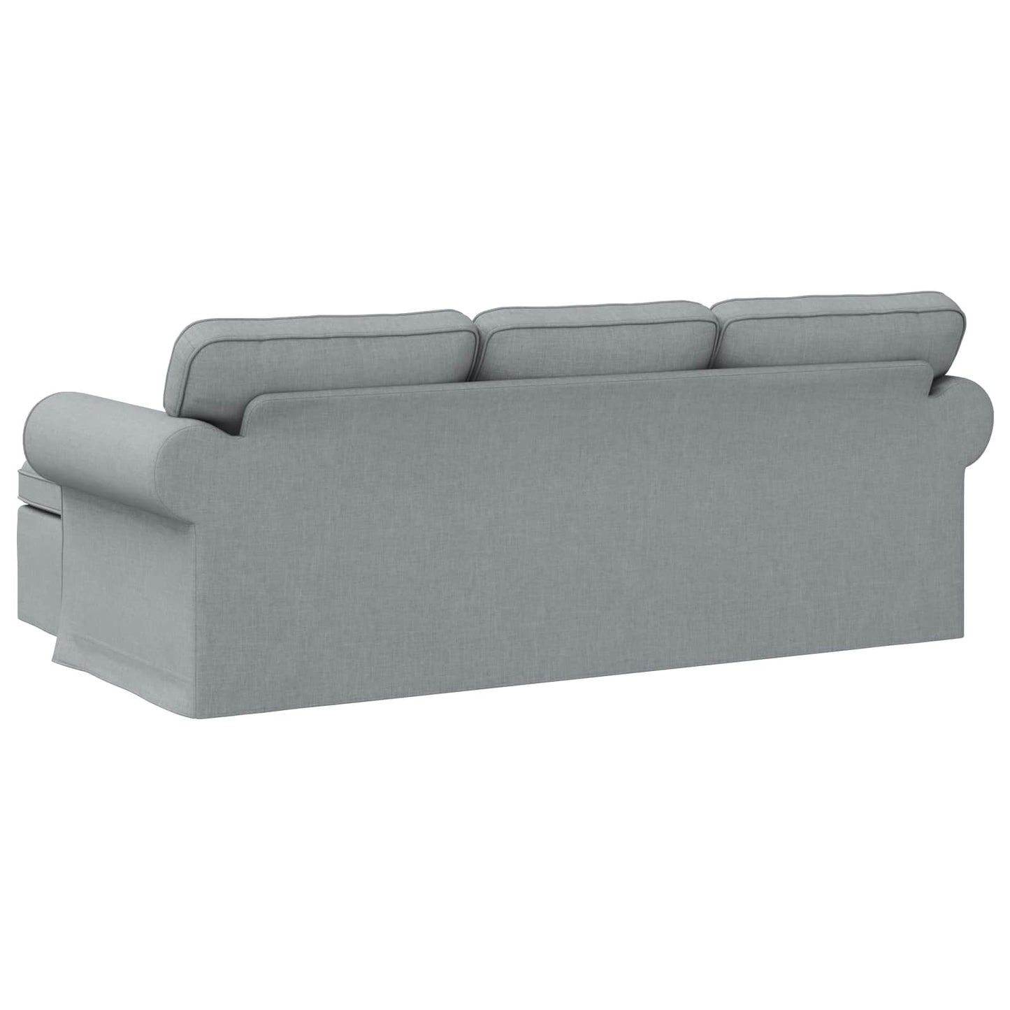 Sofa Hellgrau 215 x 138 x 80 cm Stoff