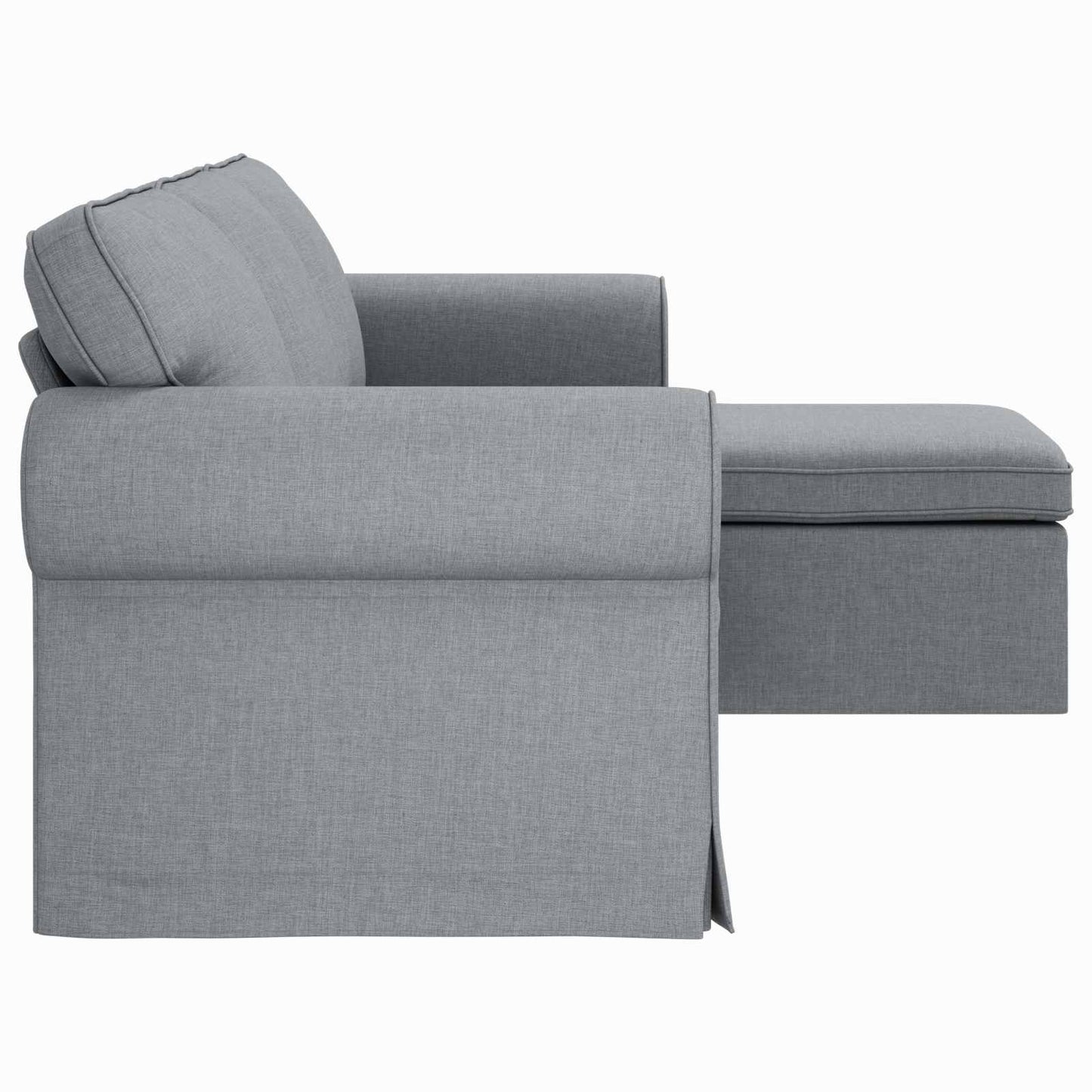 Sofa Hellgrau 215 x 138 x 80 cm Stoff