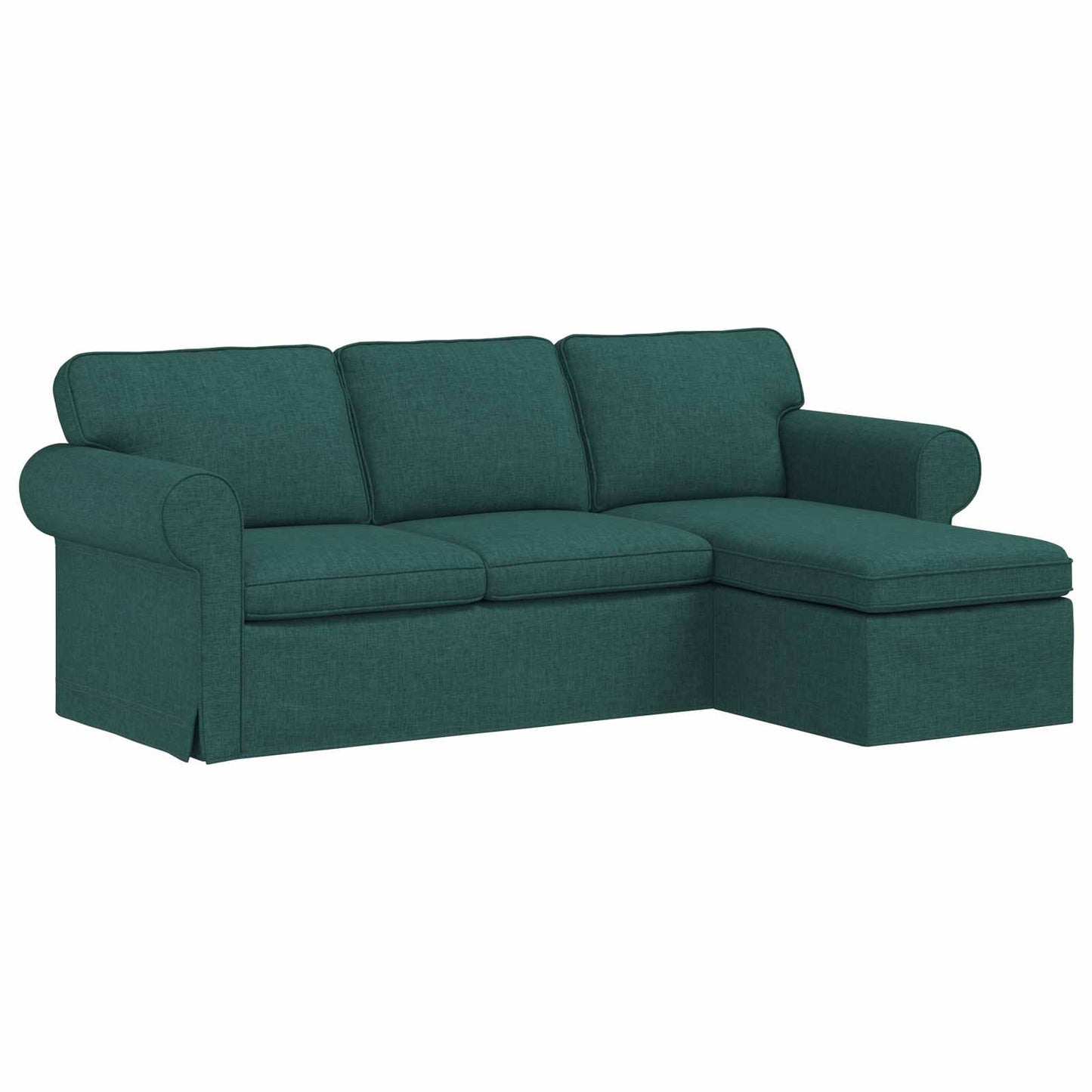 Sofa Dunkelgrün 215 x 138 x 80 cm Stoff