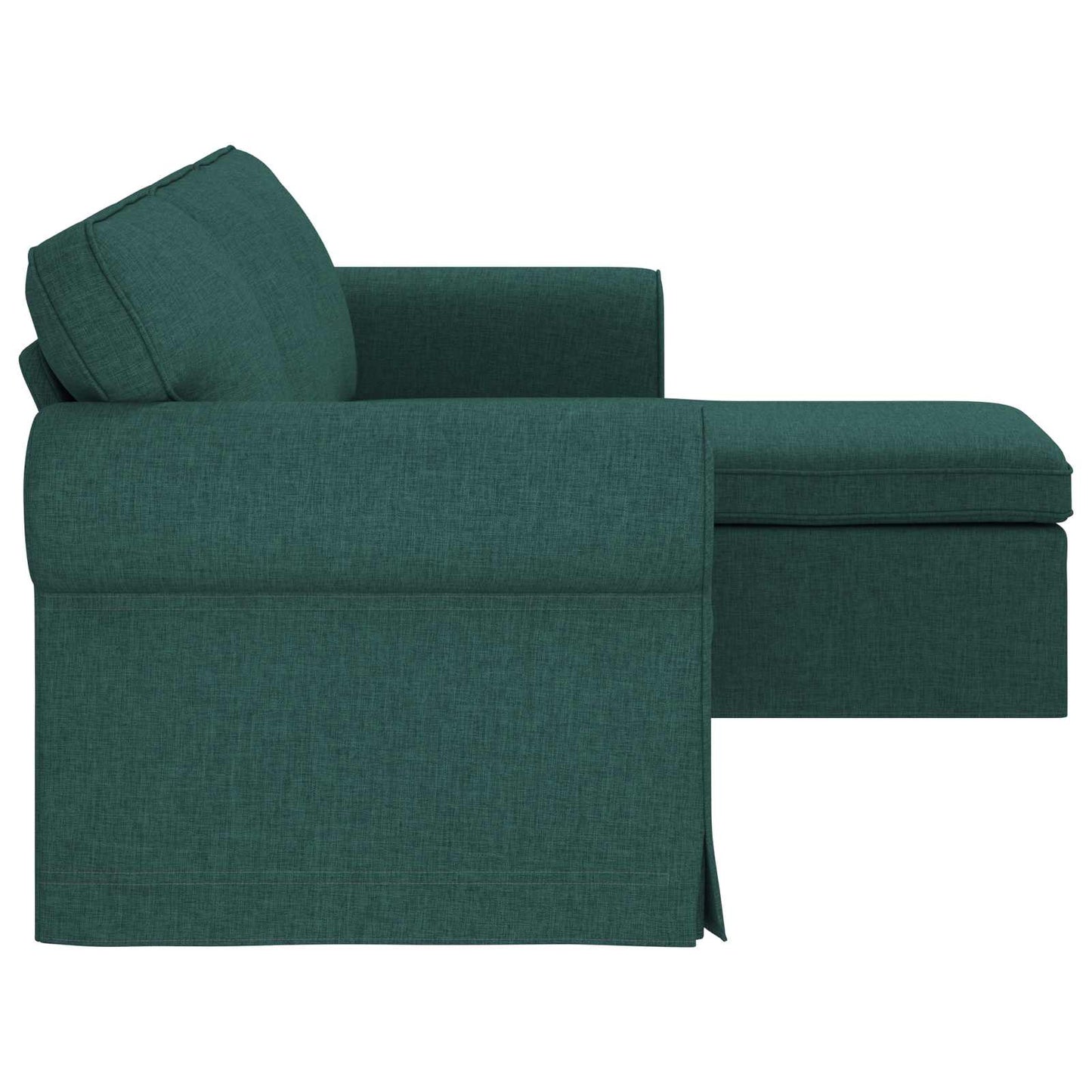 Sofa Dunkelgrün 215 x 138 x 80 cm Stoff