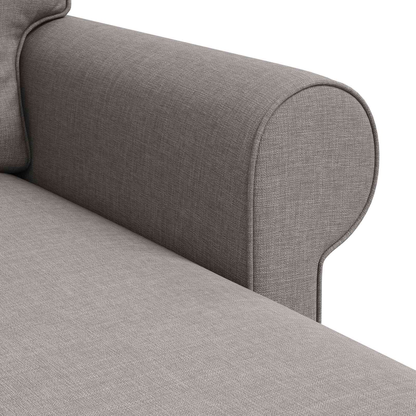 Sofa Taupe 215 x 138 x 80 cm Stoff