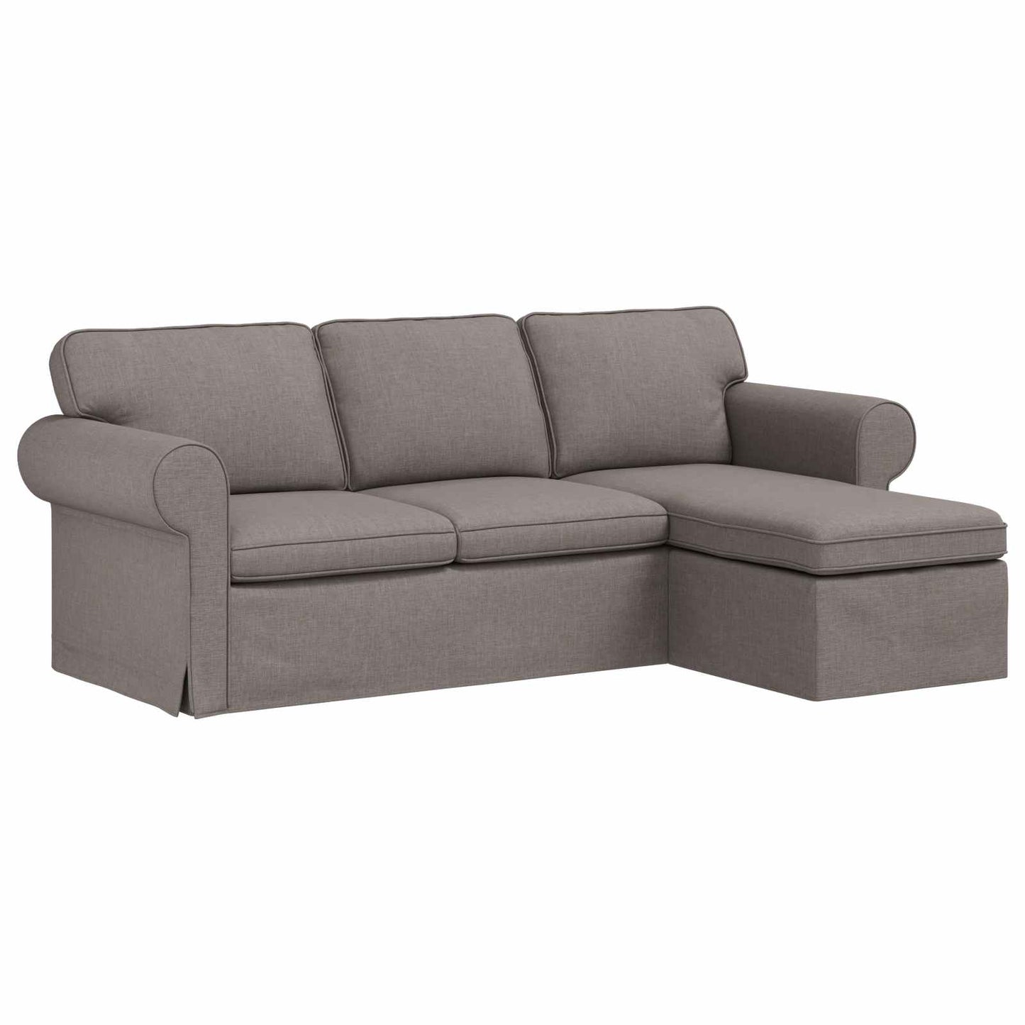 Sofa Taupe 215 x 138 x 80 cm Stoff