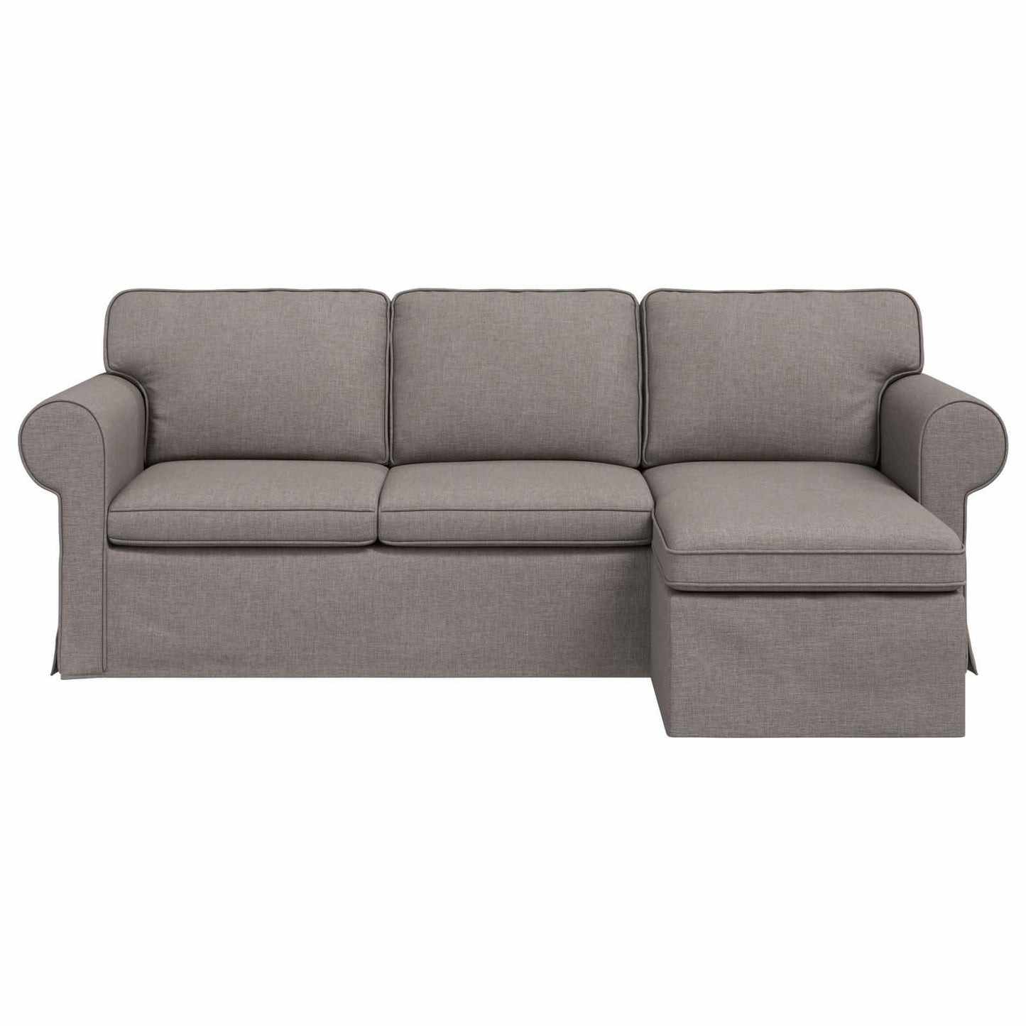 Sofa Taupe 215 x 138 x 80 cm Stoff