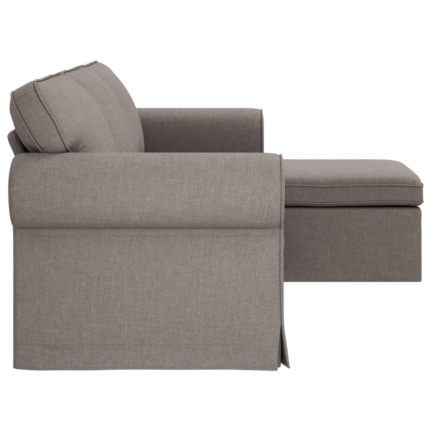 Sofa Taupe 215 x 138 x 80 cm Stoff