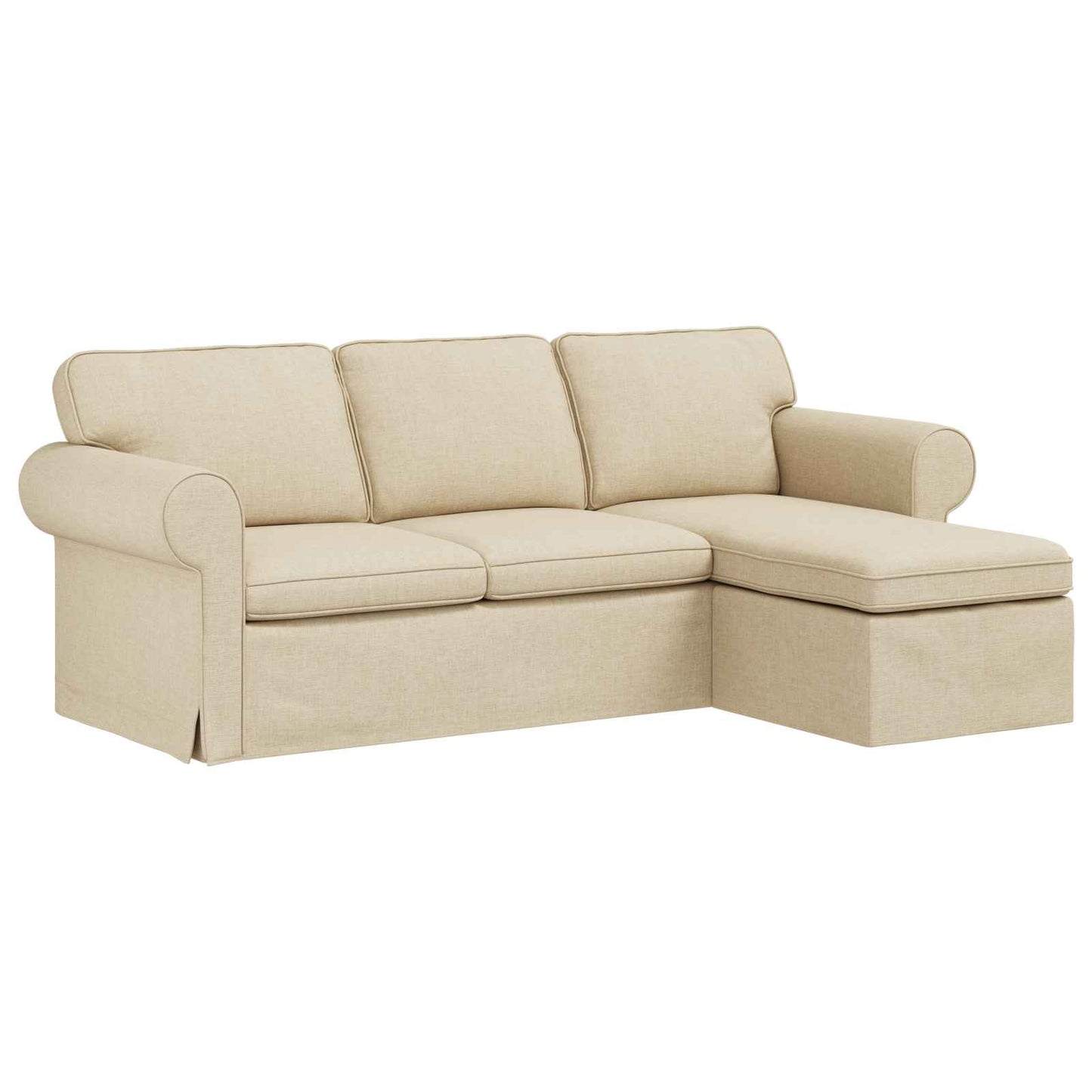 Sofa Creme 215 x 138 x 80 cm Stoff