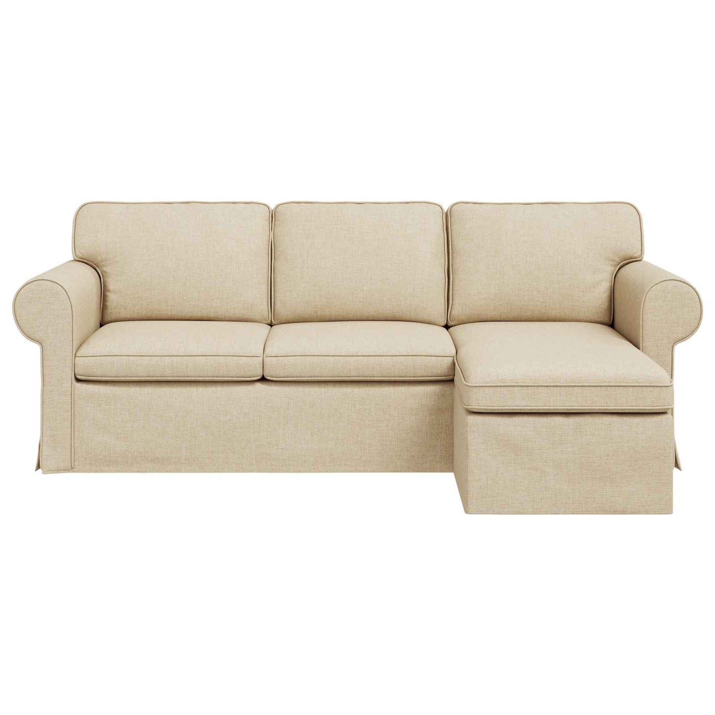 Sofa Creme 215 x 138 x 80 cm Stoff