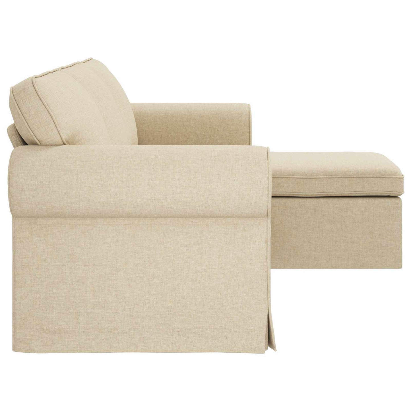 Sofa Creme 215 x 138 x 80 cm Stoff