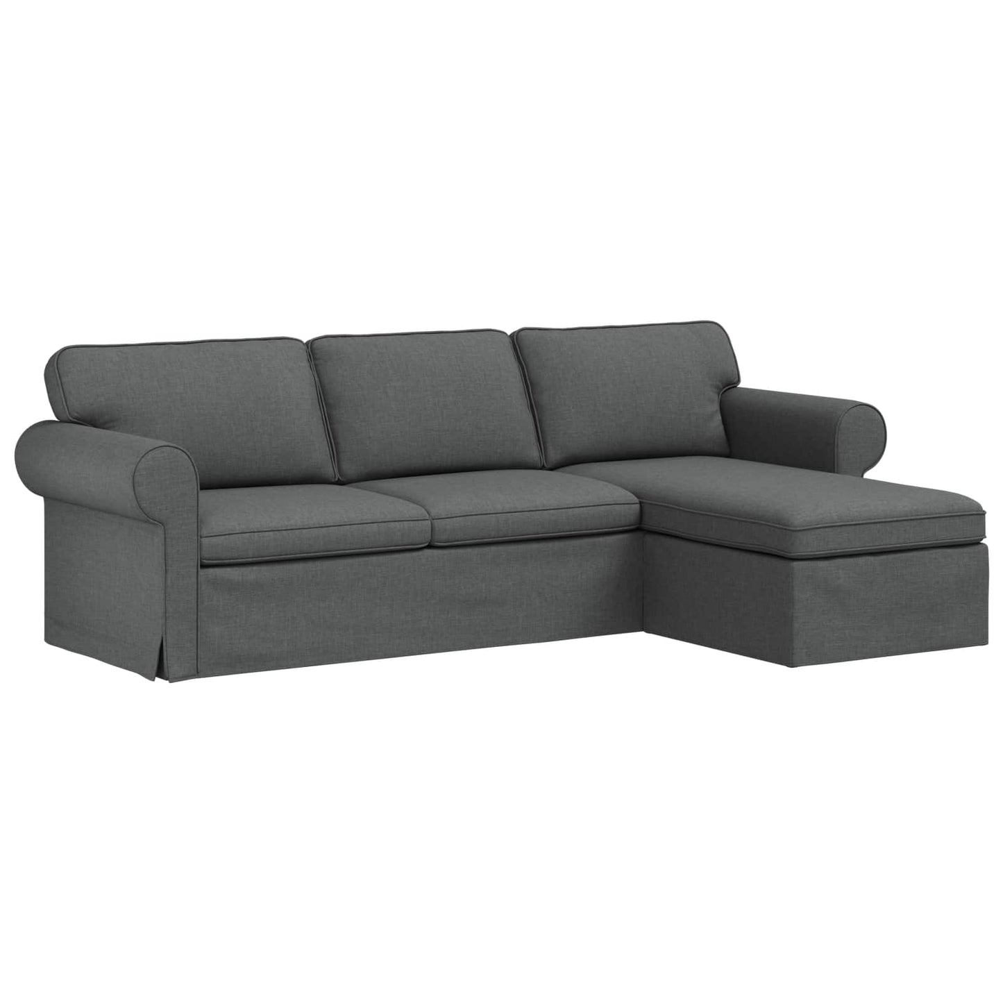Sofa Dunkelgrau 245 x 138 x 80 cm Stoff
