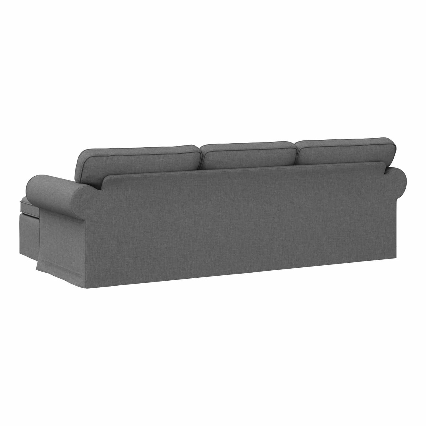 Sofa Dunkelgrau 245 x 138 x 80 cm Stoff