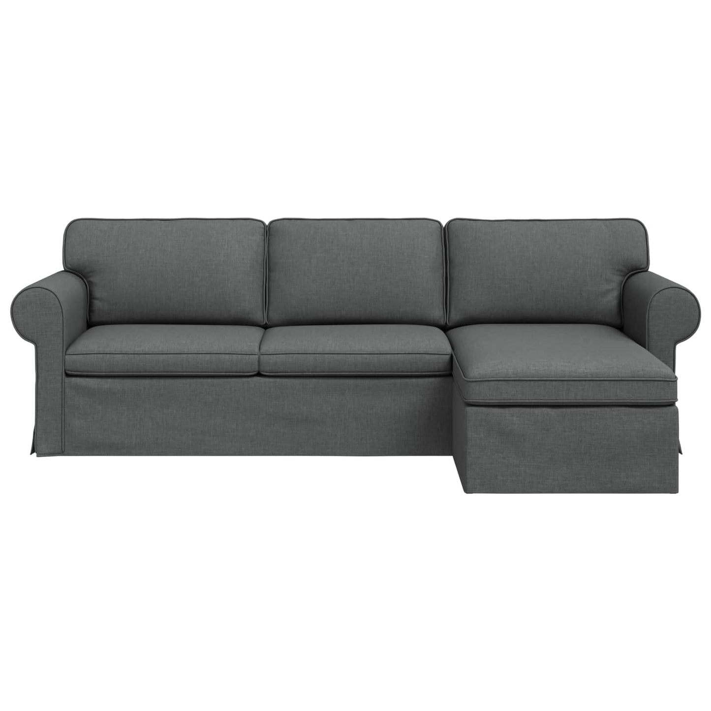 Sofa Dunkelgrau 245 x 138 x 80 cm Stoff