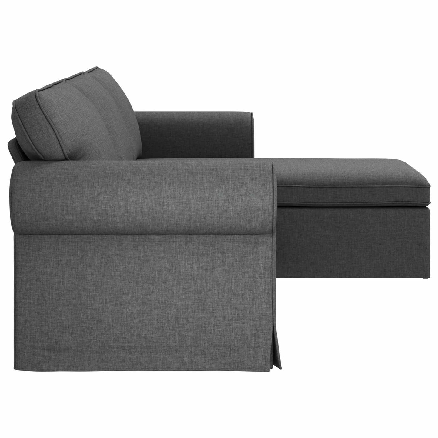 Sofa Dunkelgrau 245 x 138 x 80 cm Stoff