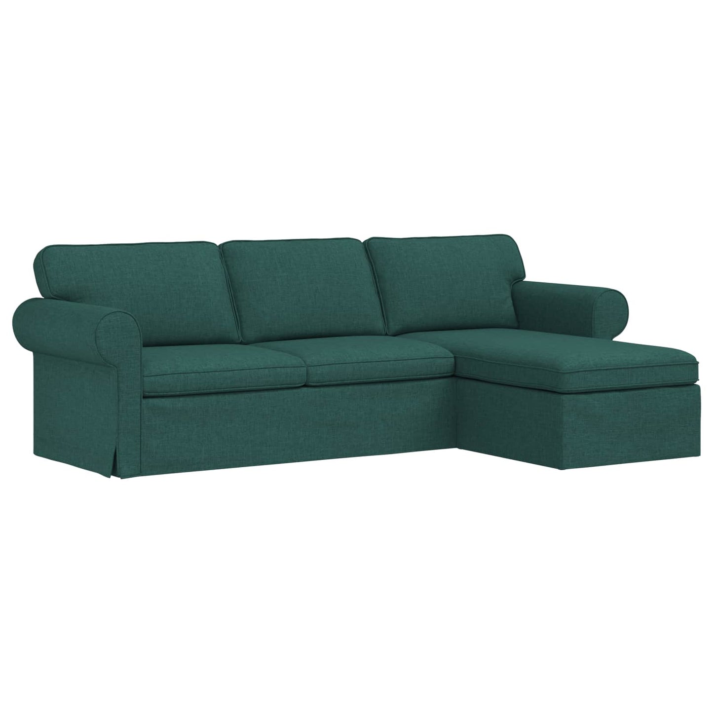 Sofa Dunkelgrün 245 x 138 x 80 cm Stoff