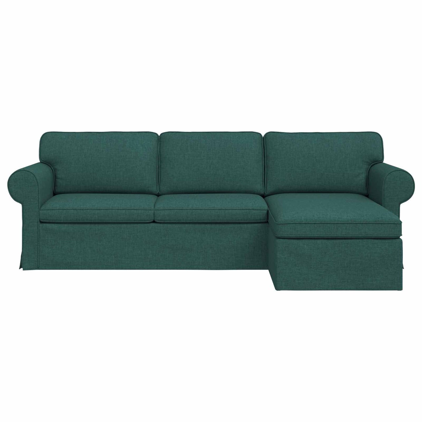 Sofa Dunkelgrün 245 x 138 x 80 cm Stoff