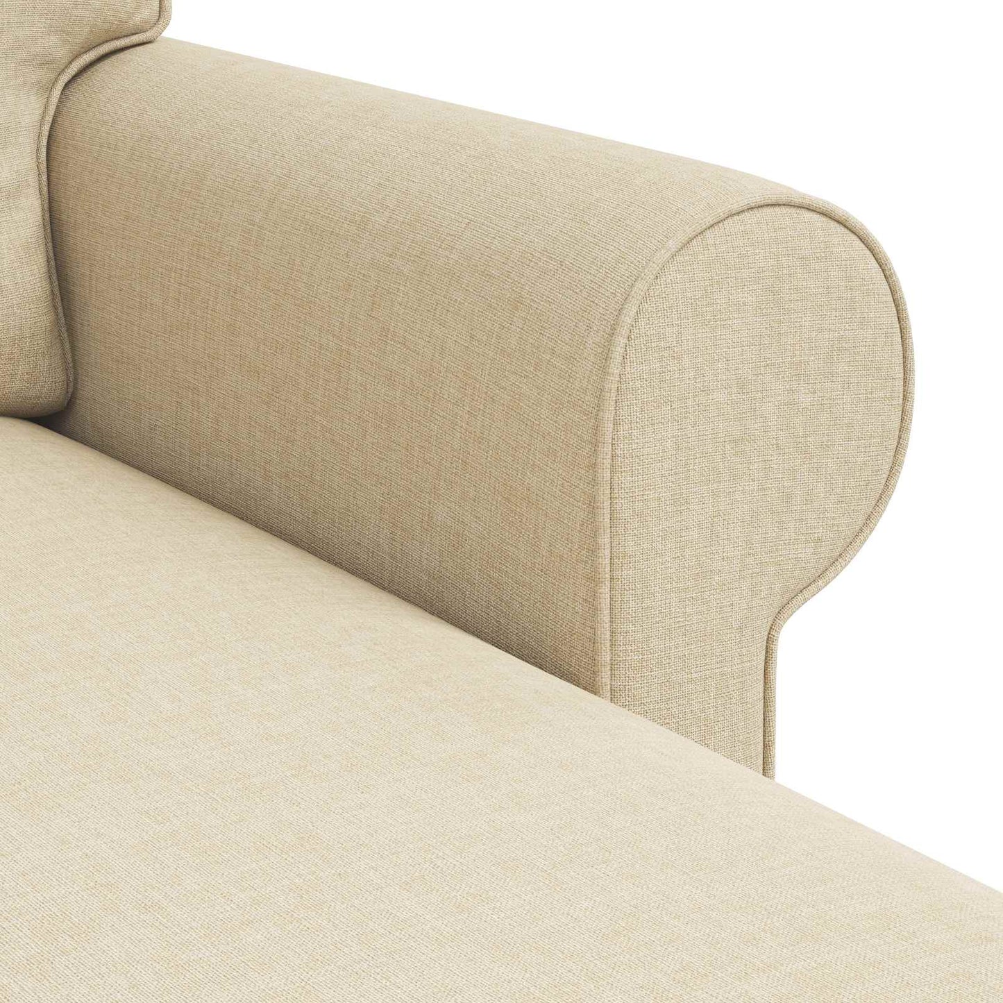 Sofa Creme 245 x 138 x 80 cm Stoff