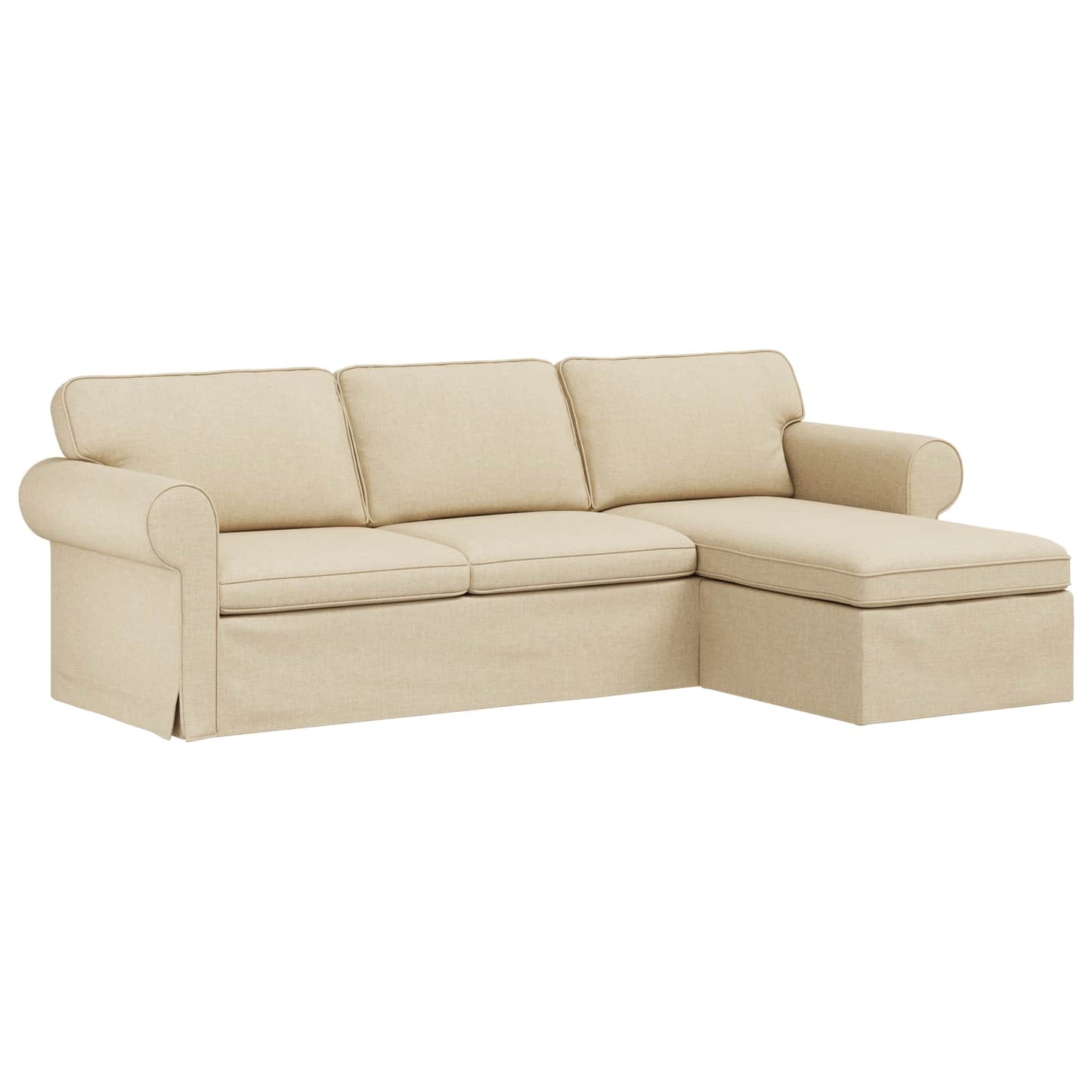 Sofa Creme 245 x 138 x 80 cm Stoff