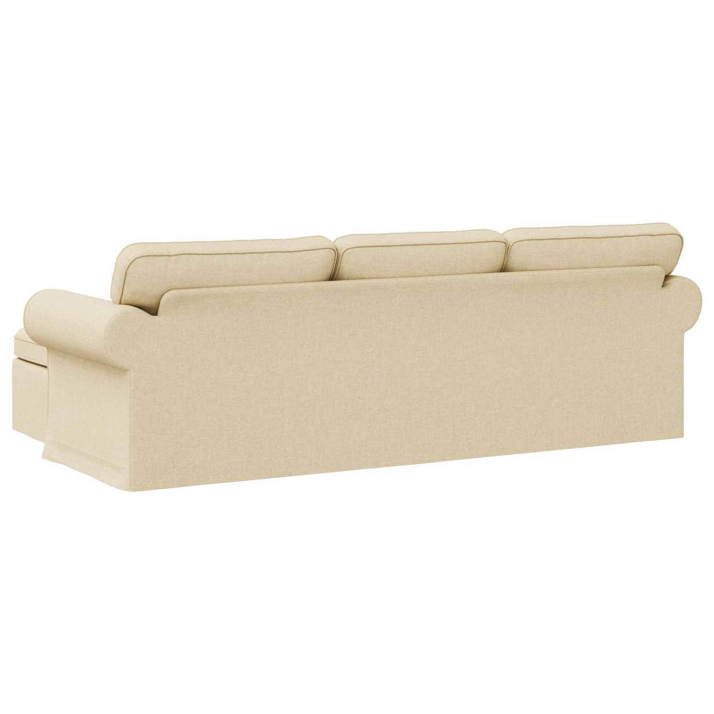 Sofa Creme 245 x 138 x 80 cm Stoff