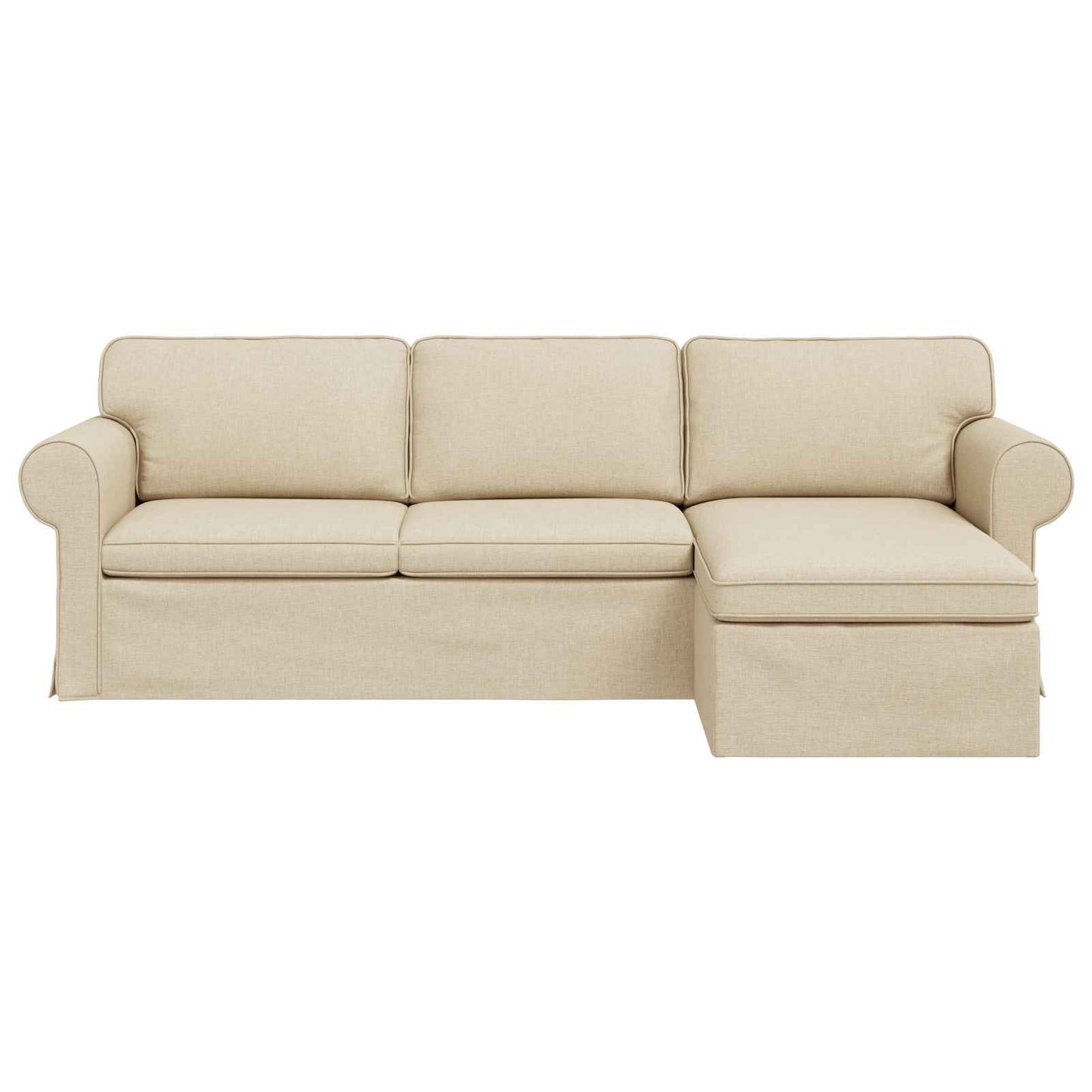 Sofa Creme 245 x 138 x 80 cm Stoff