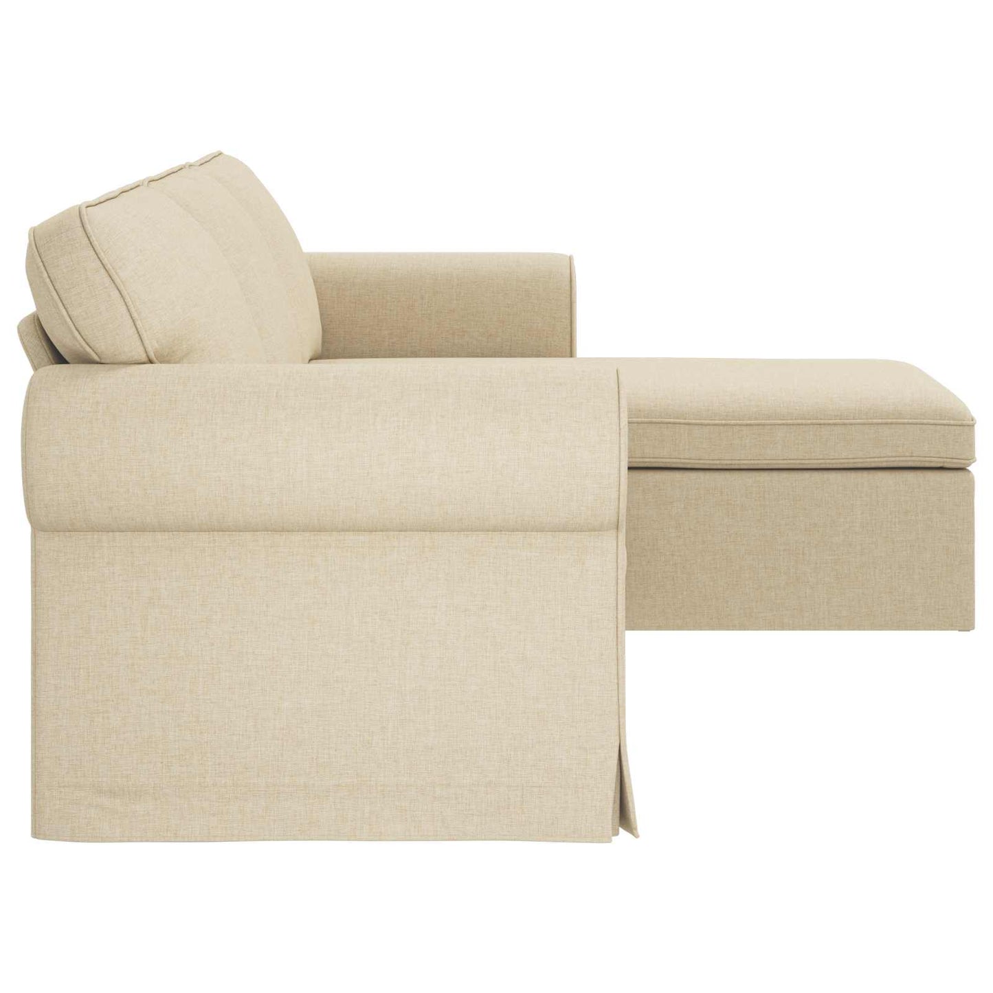 Sofa Creme 245 x 138 x 80 cm Stoff