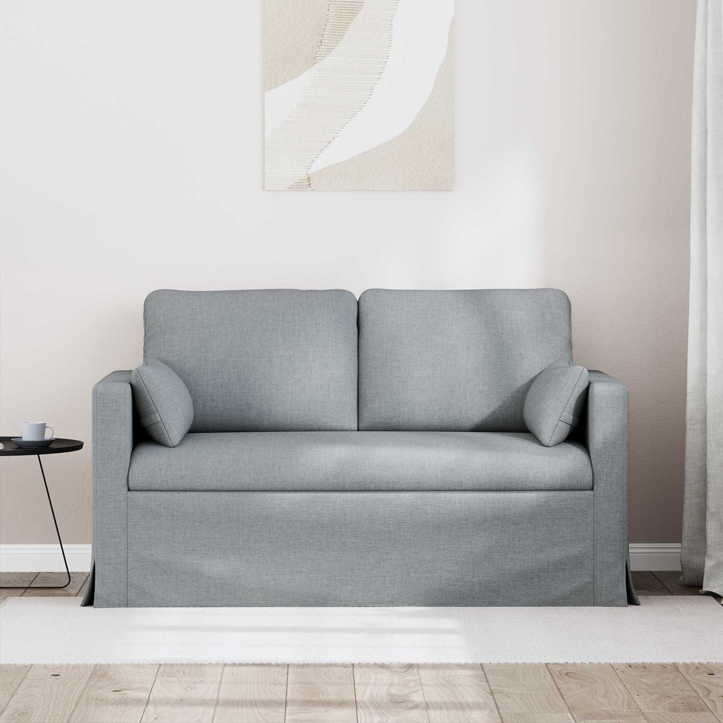 Sofa Hellgrau 139 x 78 x 80 cm Stoff
