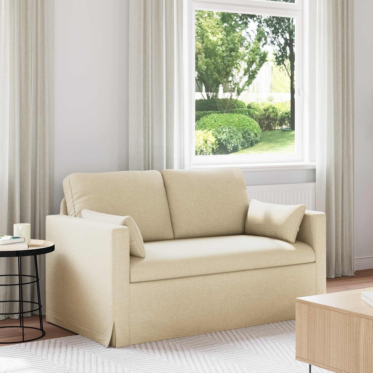 Sofa Creme 139 x 78 x 80 cm Stoff