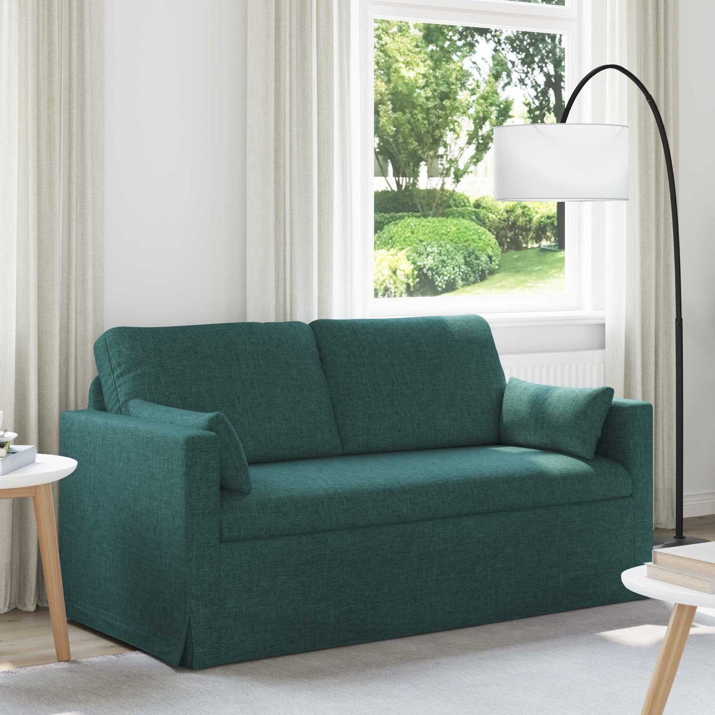 Sofa Dunkelgrün 158 x 78 x 80 cm Stoff