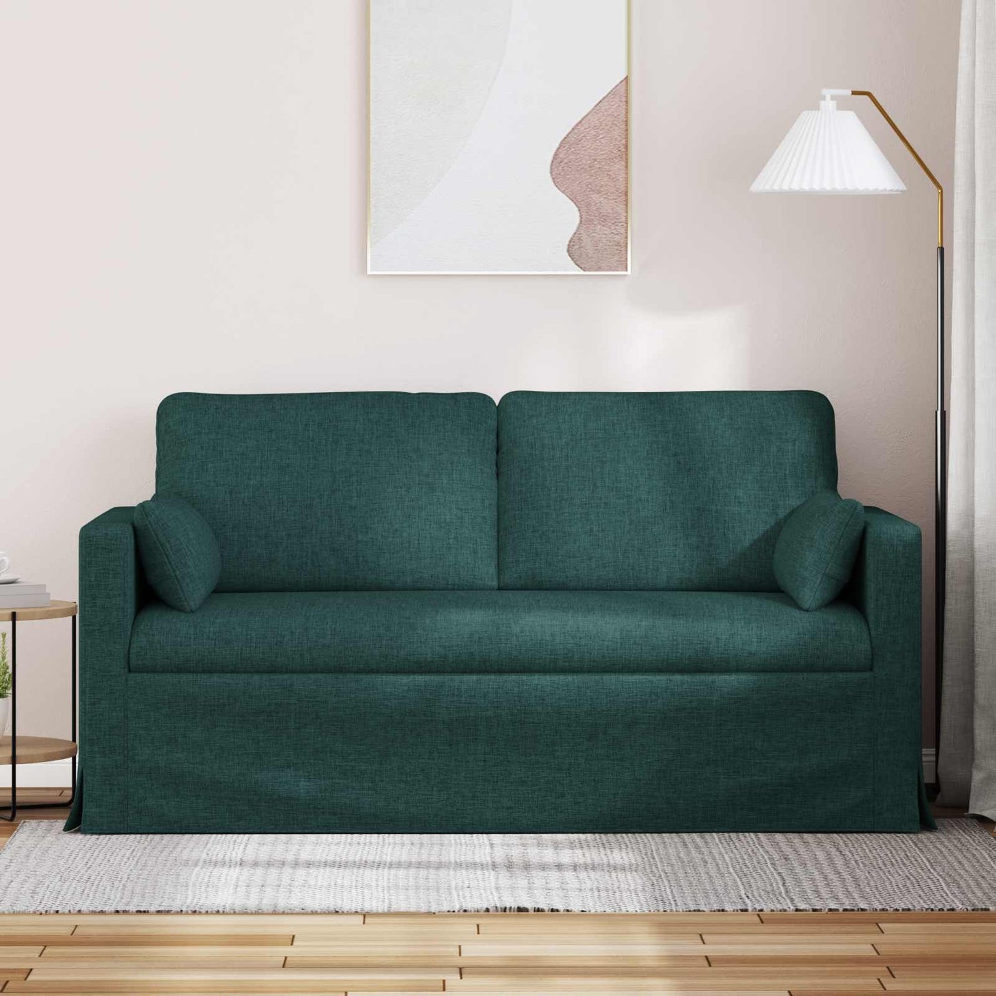 Sofa Dunkelgrün 158 x 78 x 80 cm Stoff