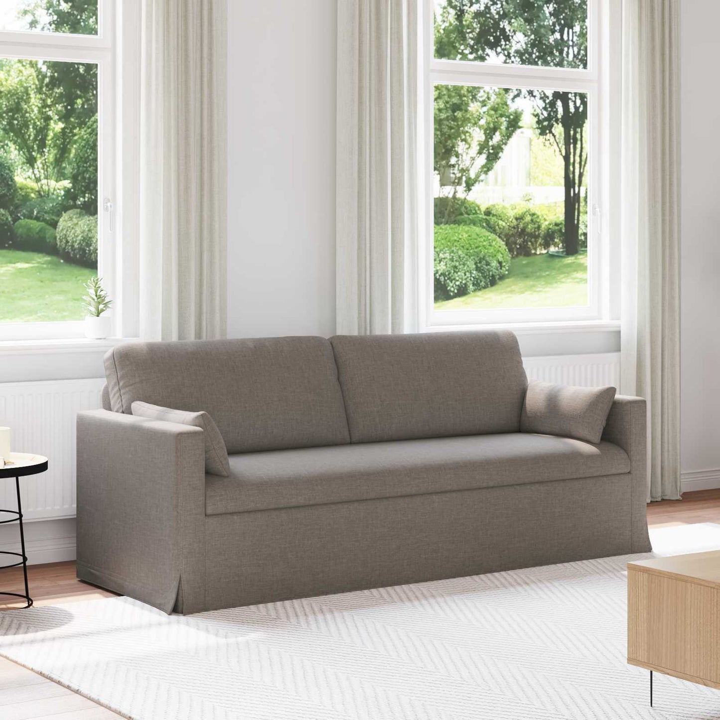 Sofa Taupe 198 x 78 x 80 cm Stoff