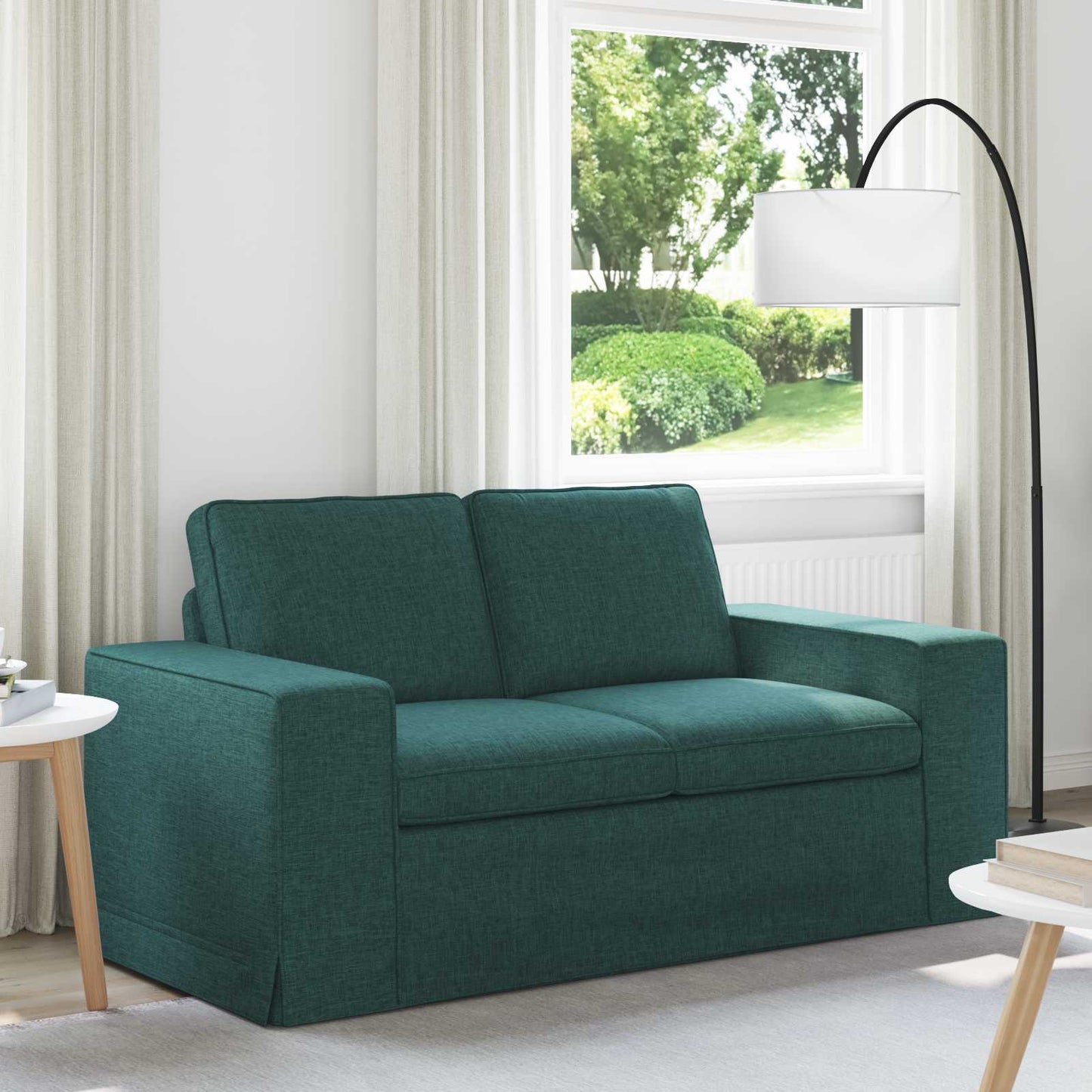Sofa Dunkelgrün 162 x 80 x 82 cm Stoff