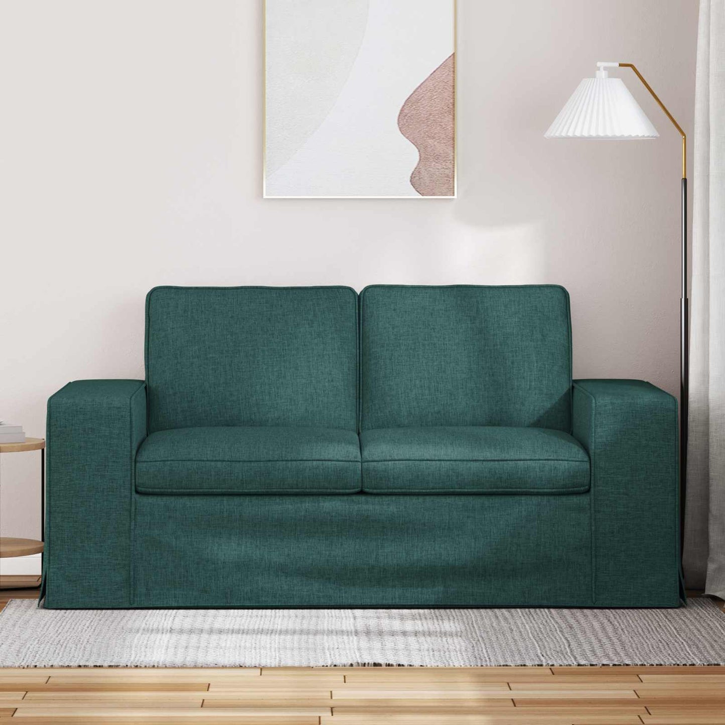 Sofa Dunkelgrün 162 x 80 x 82 cm Stoff