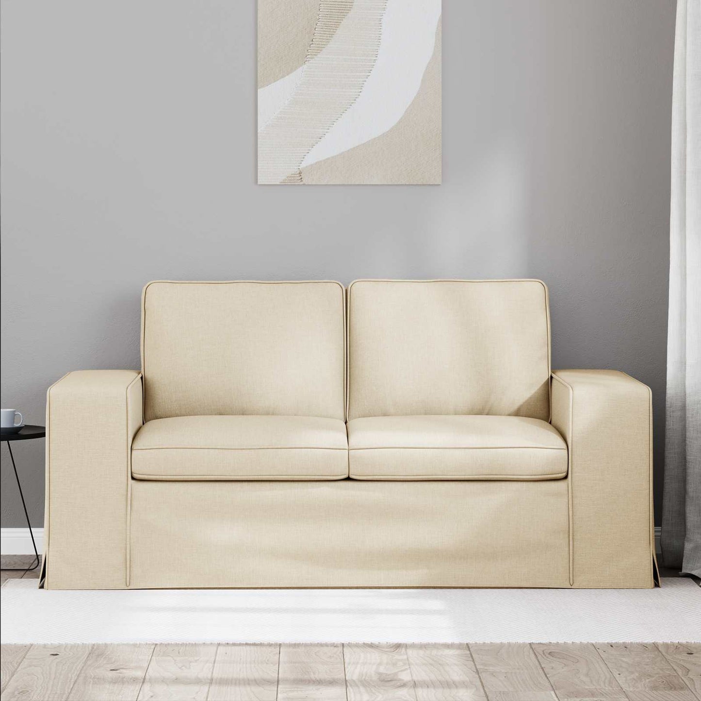 Sofa Creme 162 x 80 x 82 cm Stoff
