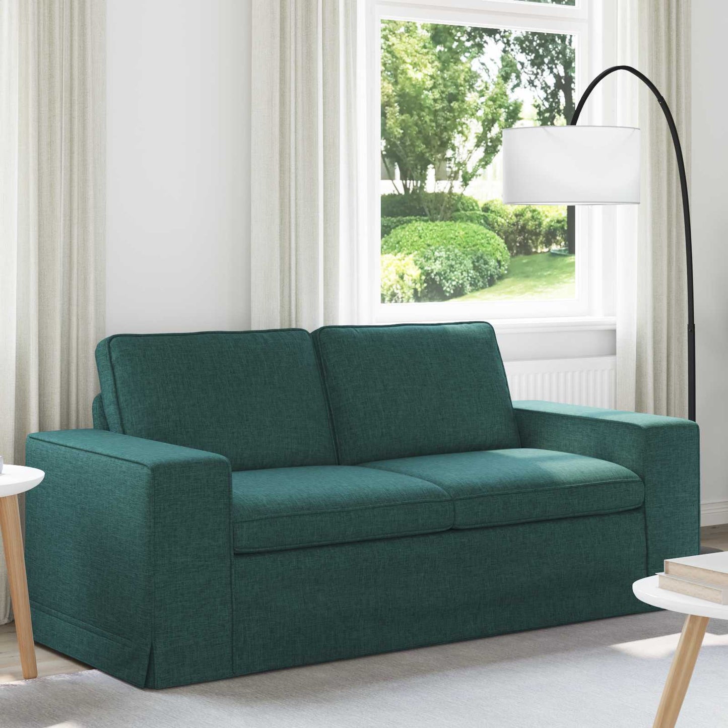Sofa Dunkelgrün 182 x 80 x 82 cm Stoff