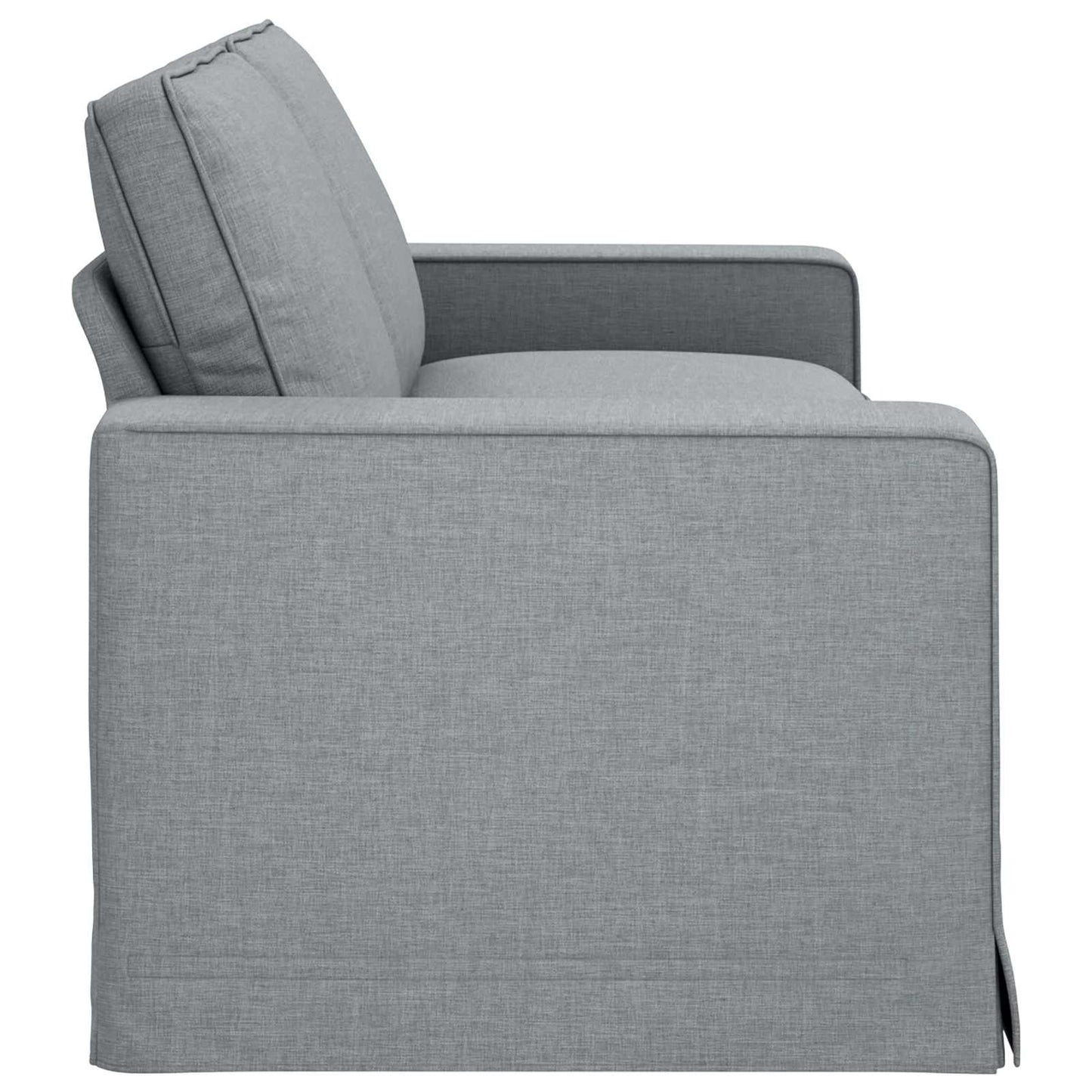 Sofa Hellgrau 222 x 80 x 82 cm Stoff