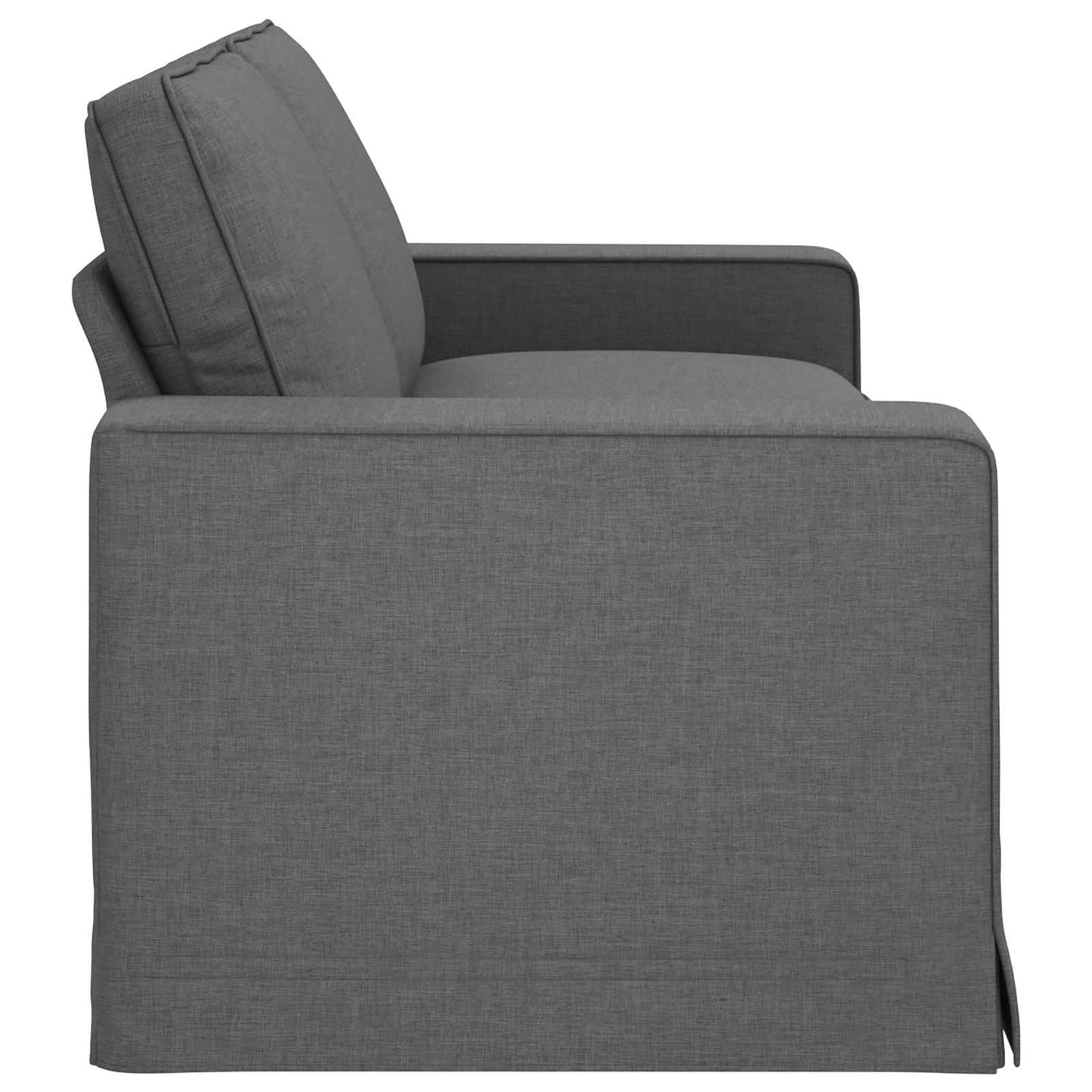 Sofa Dunkelgrau 222 x 80 x 82 cm Stoff