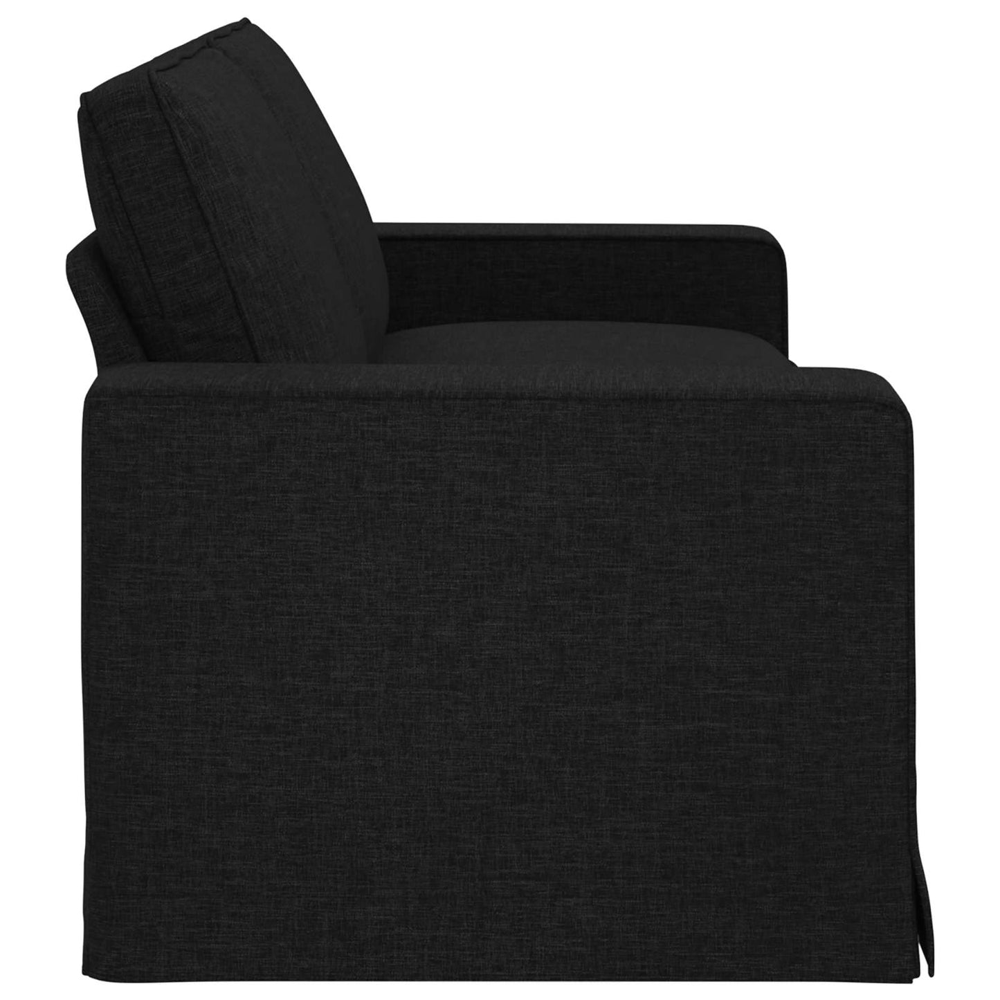 Sofa Schwarz 222 x 80 x 82 cm Stoff