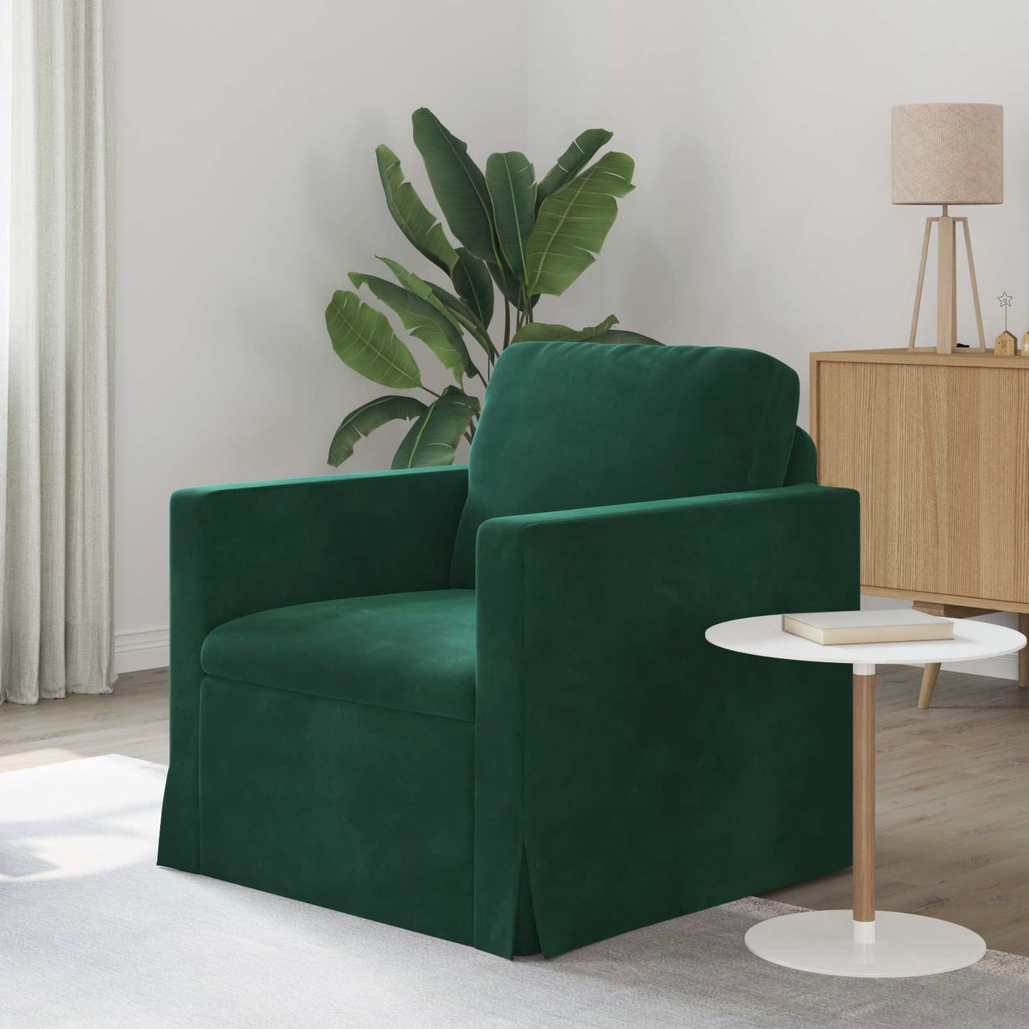 Sofa Dunkelgrün 78 x 78 x 80 cm Samt