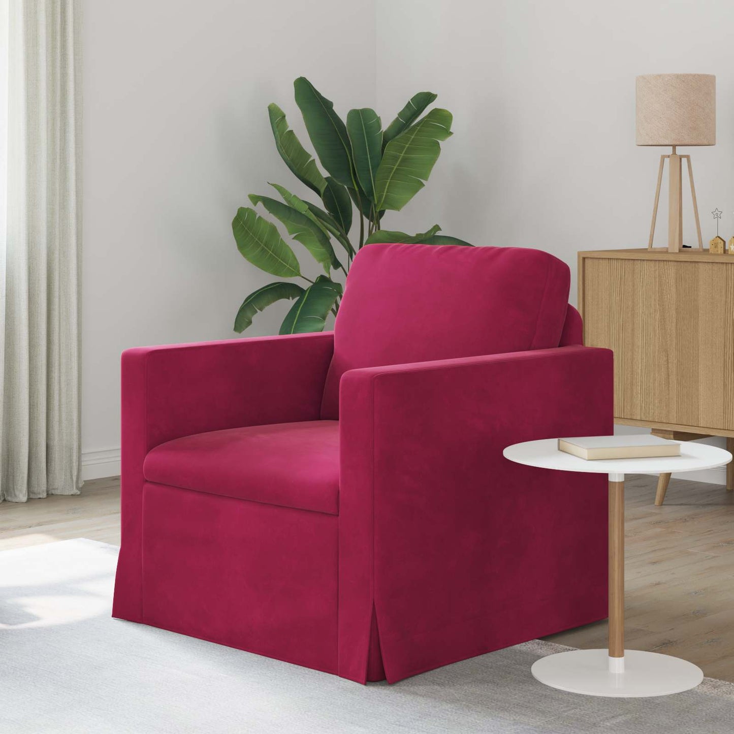 Sofa Weinrot 78 x 78 x 80 cm Samt