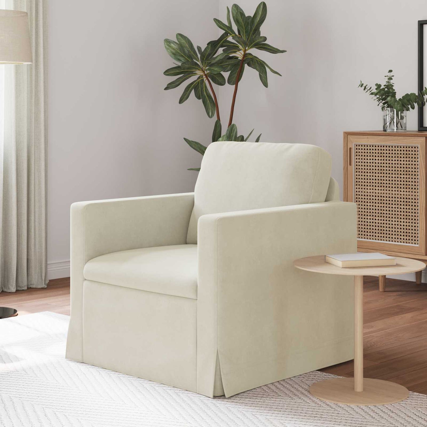 Sofa Creme 78 x 78 x 80 cm Samt