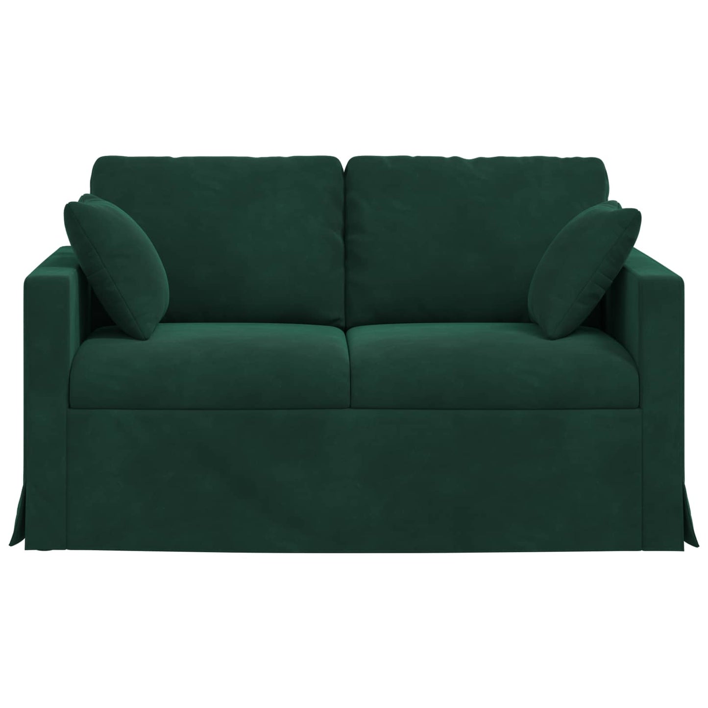 Sofa Dunkelgrün 138 x 78 x 80 cm Samt