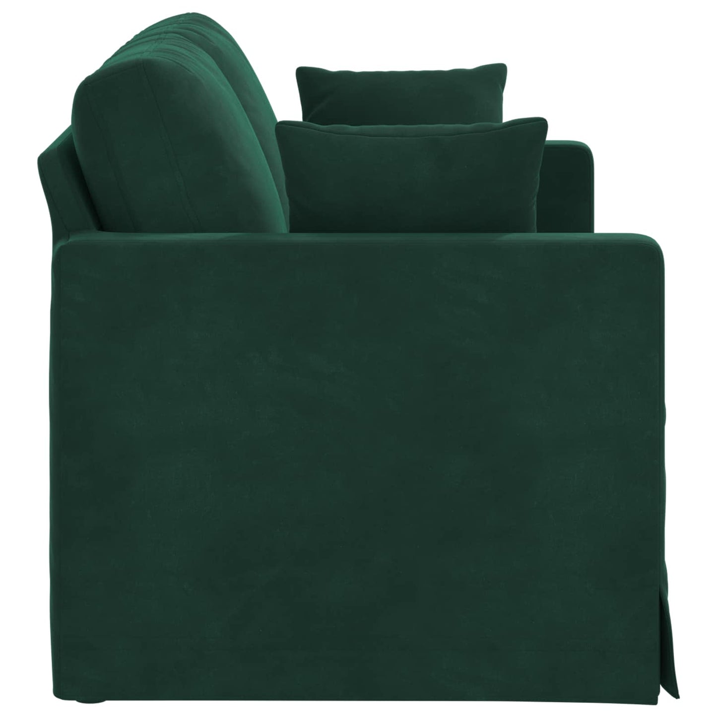 Sofa Dunkelgrün 138 x 78 x 80 cm Samt