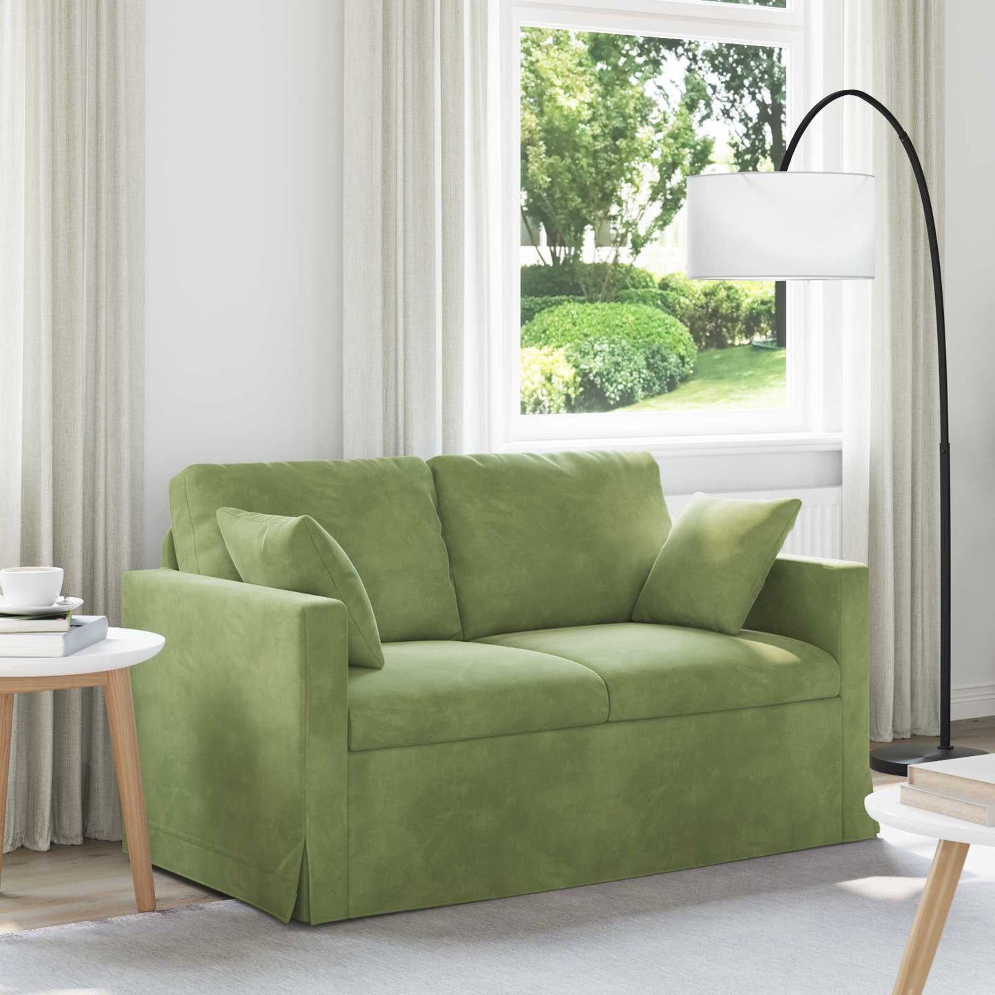 Sofa Hellgrün 138 x 78 x 80 cm Samt