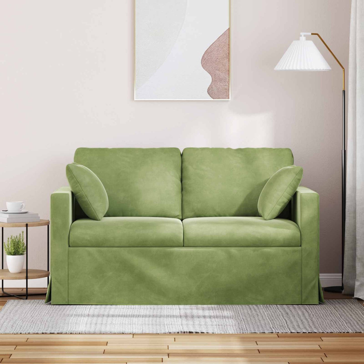 Sofa Hellgrün 138 x 78 x 80 cm Samt